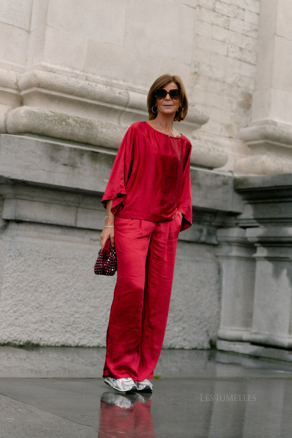 YASVima HMW satin pants show jester red