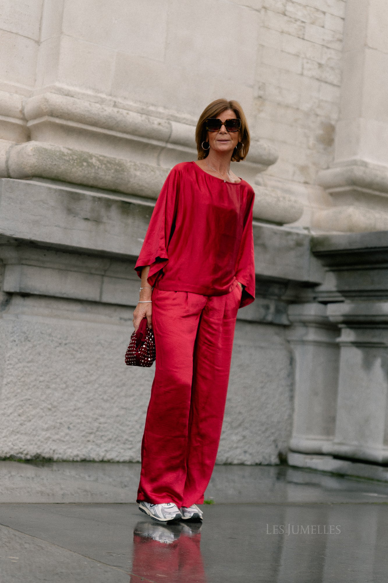 YASVima HMW satin pants show jester red