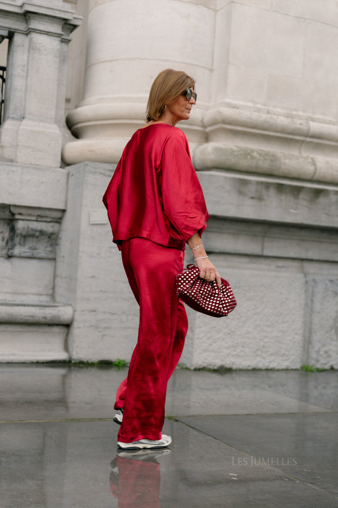 YASVima HMW satin pants show jester red