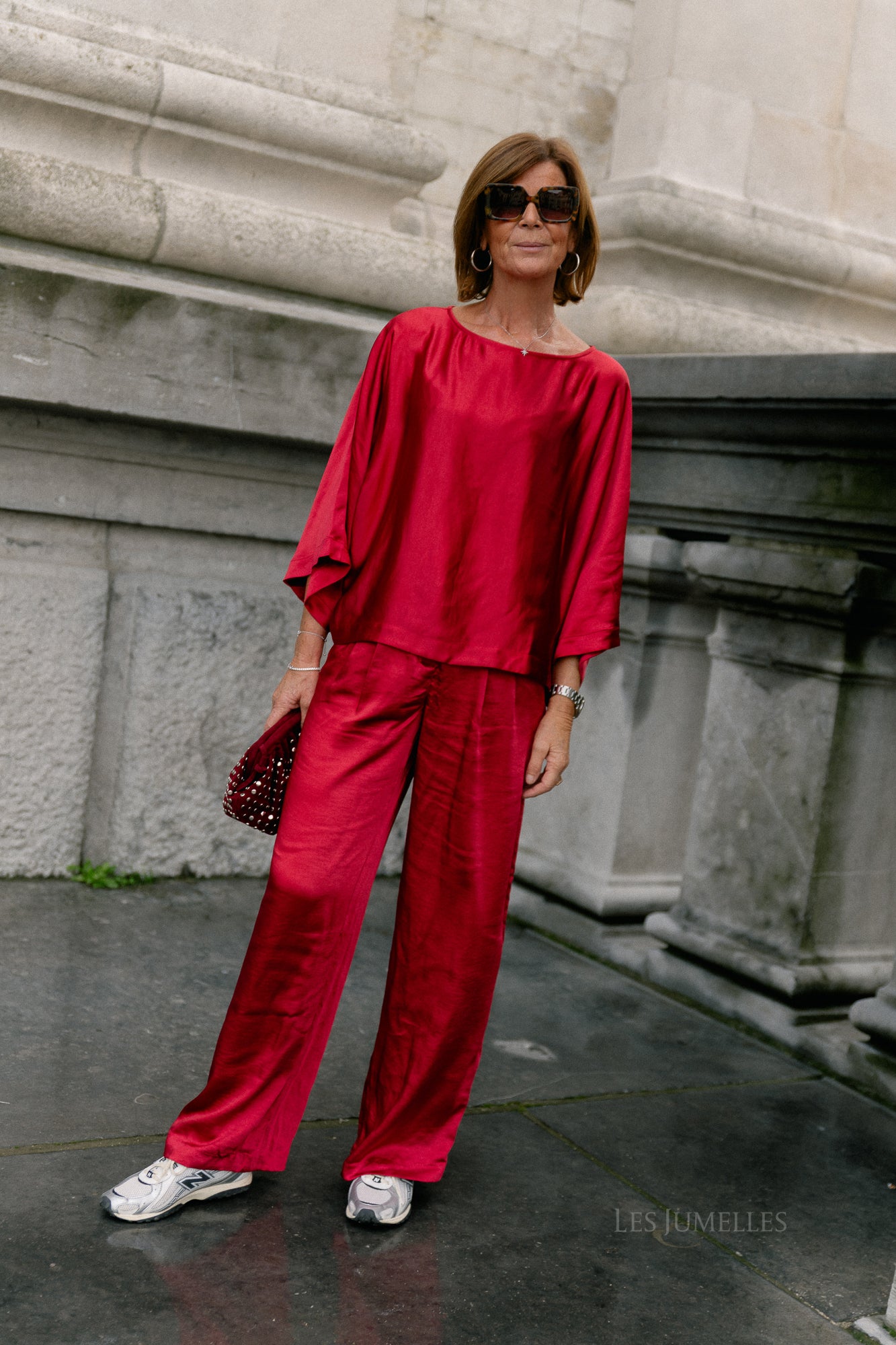 YASVima HMW satin pants show jester red