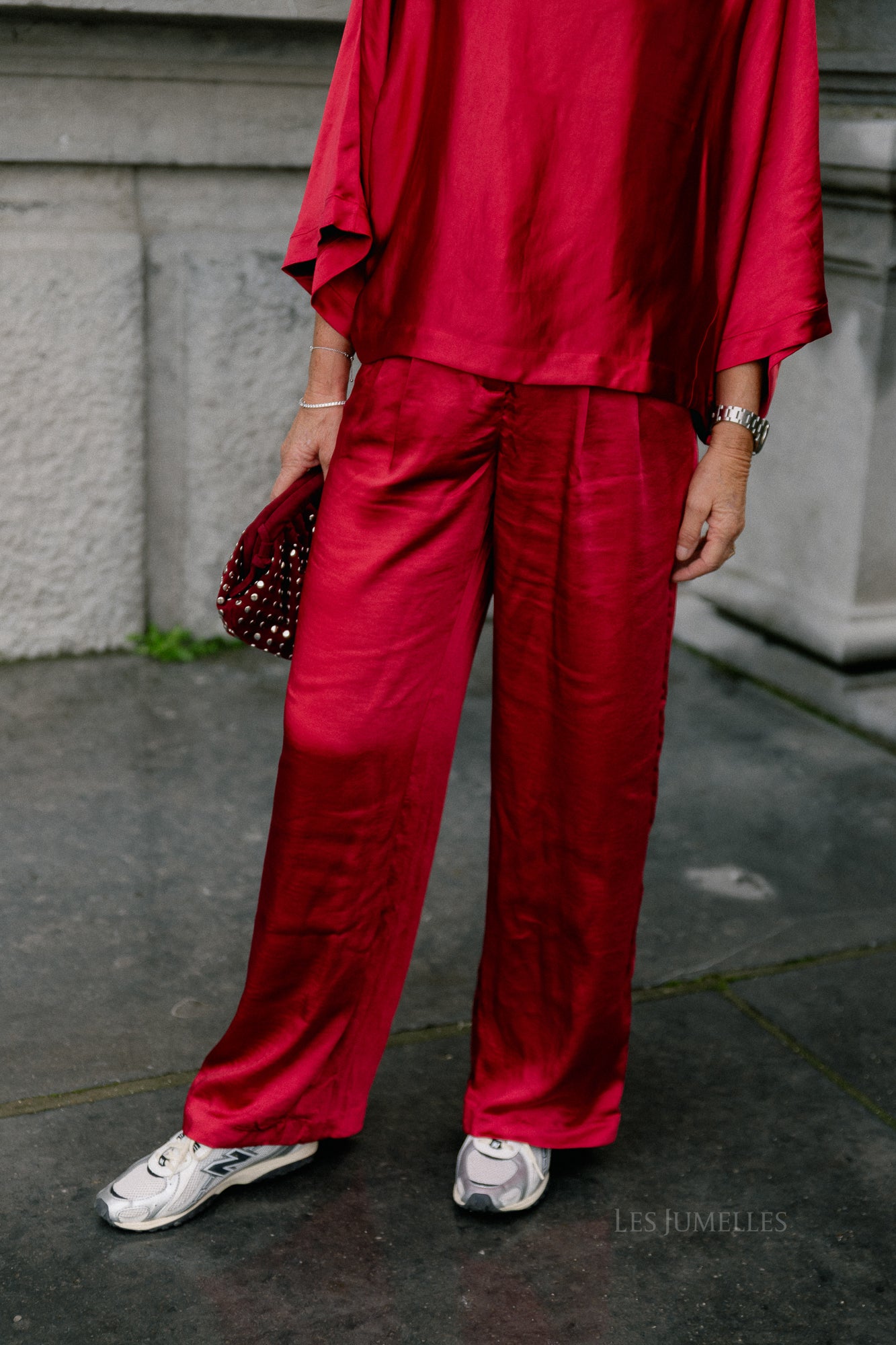 YASVima HMW satin pants show jester red