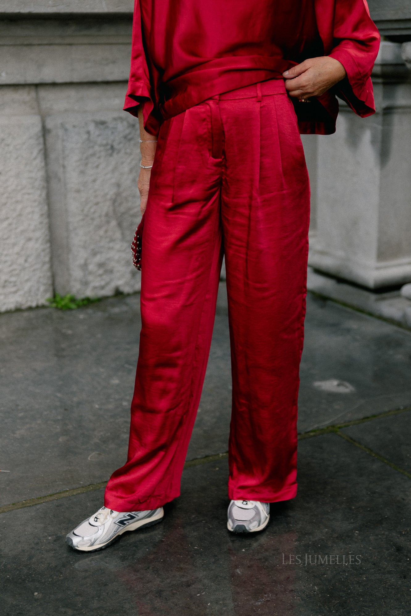 YASVima HMW satin pants show jester red