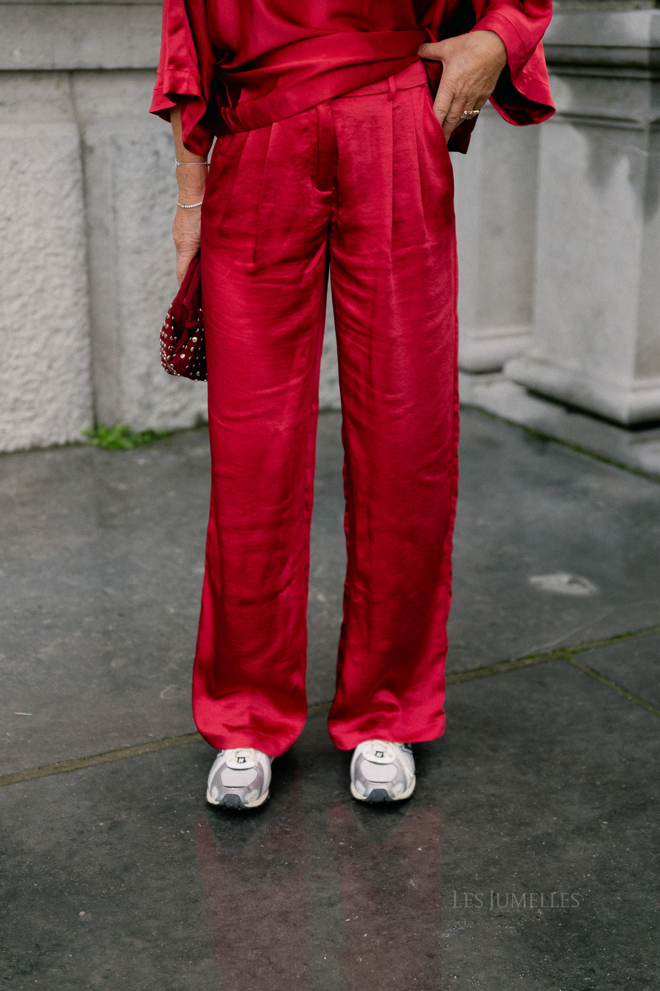 YASVima HMW satin pants show jester red