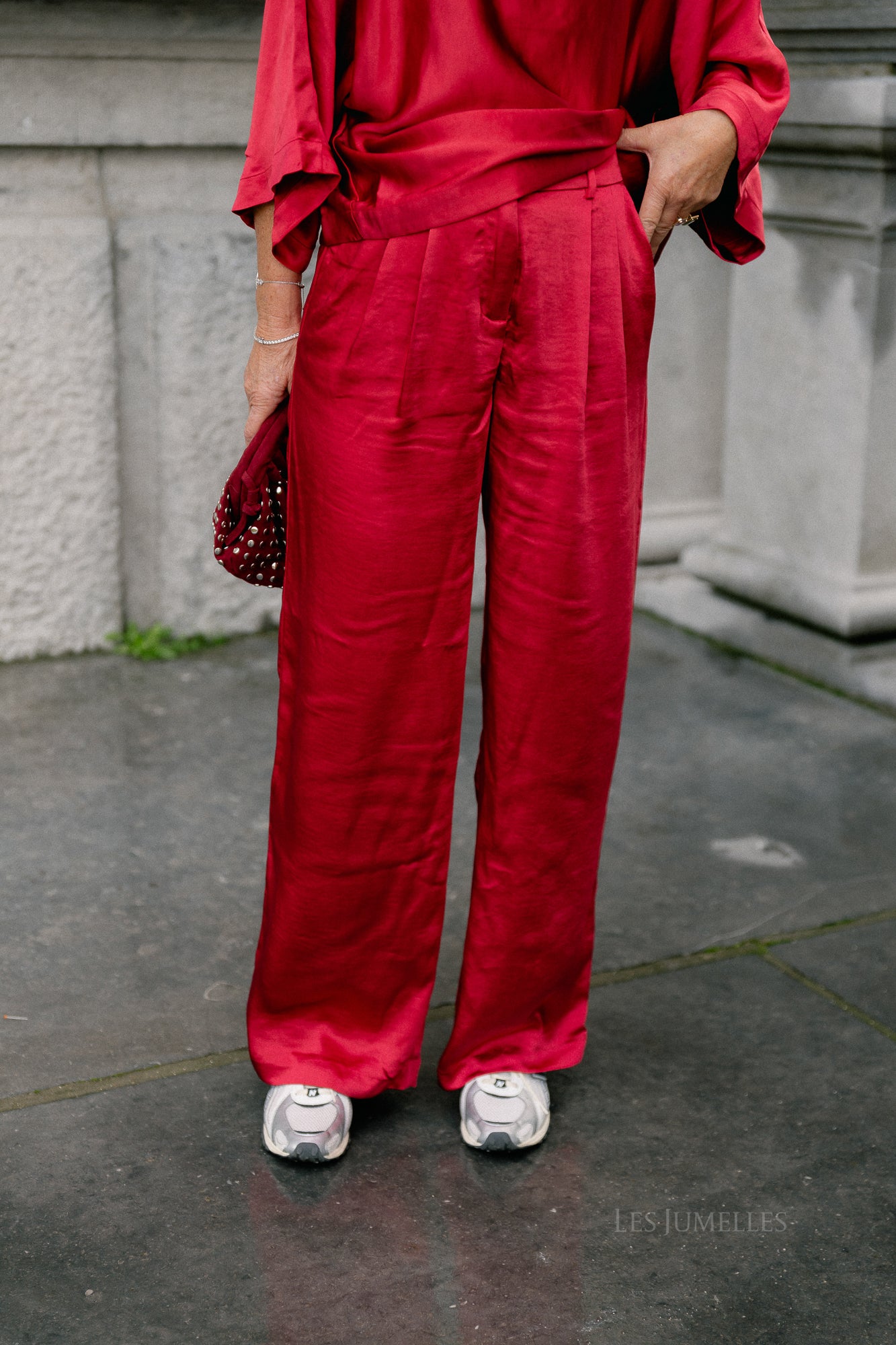 YASVima HMW satin pants show jester red