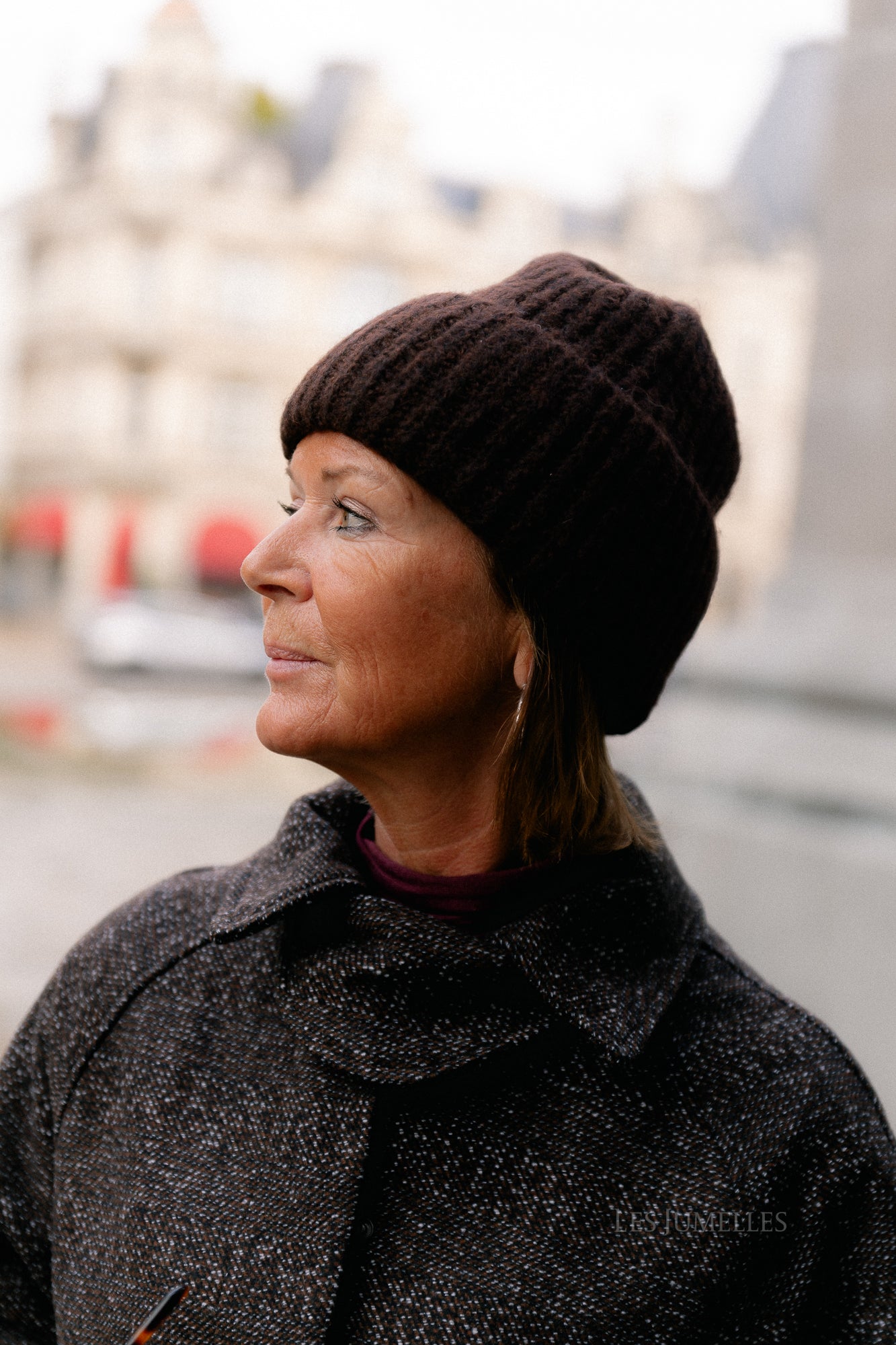 VINara knit beanie coffee bean
