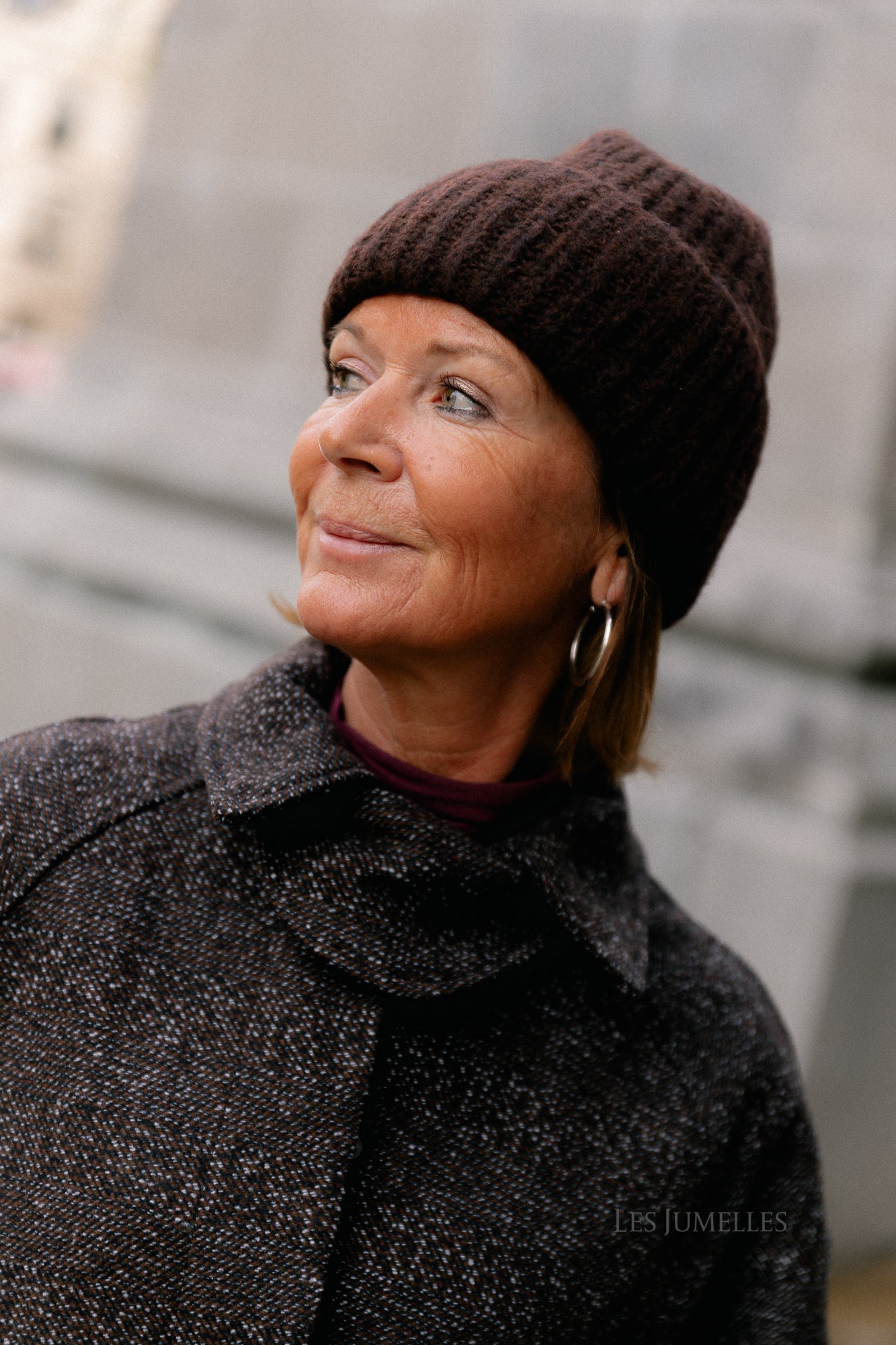 VINara knit beanie coffee bean