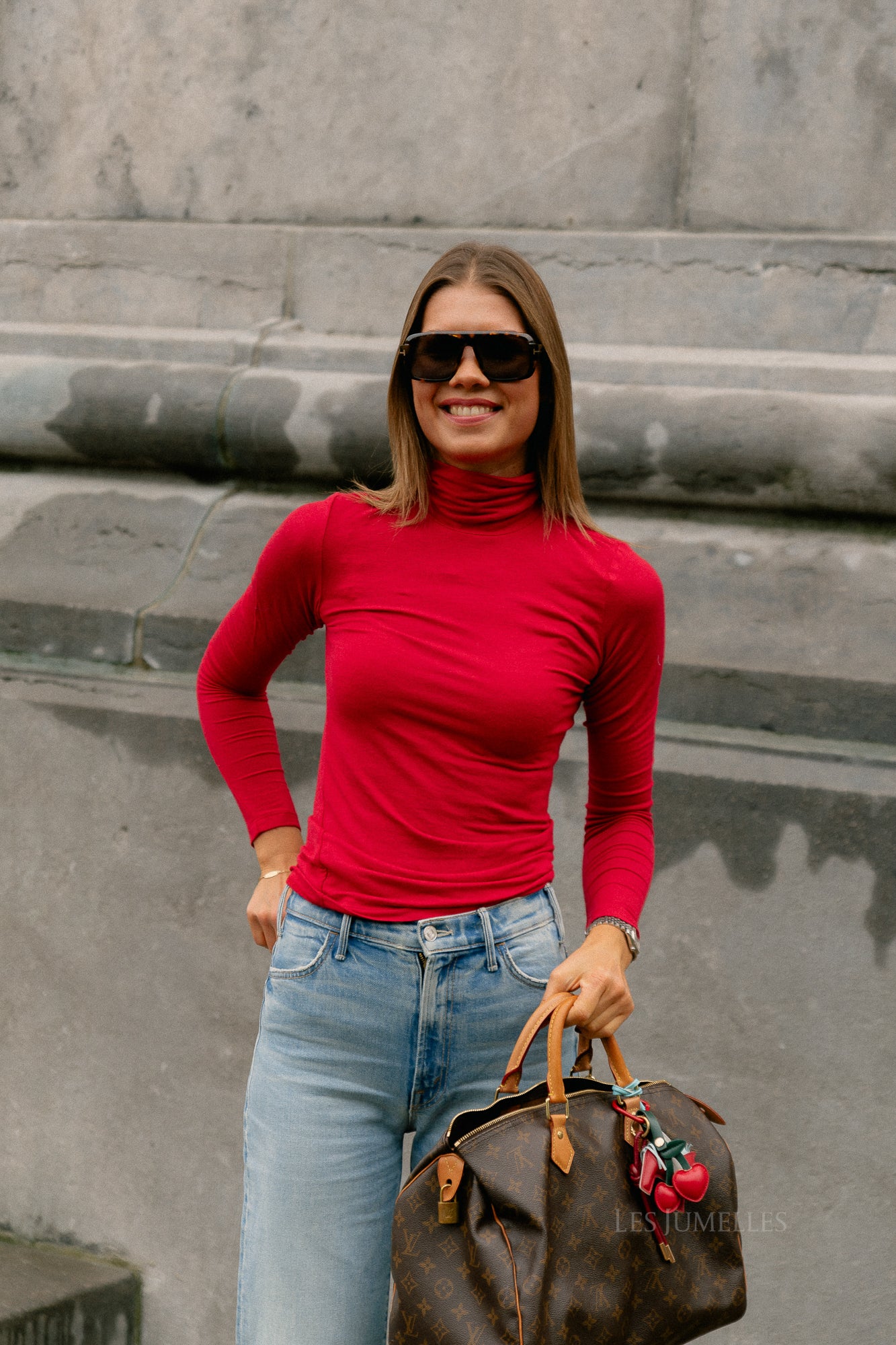 YASWoola LS high neck top jester red