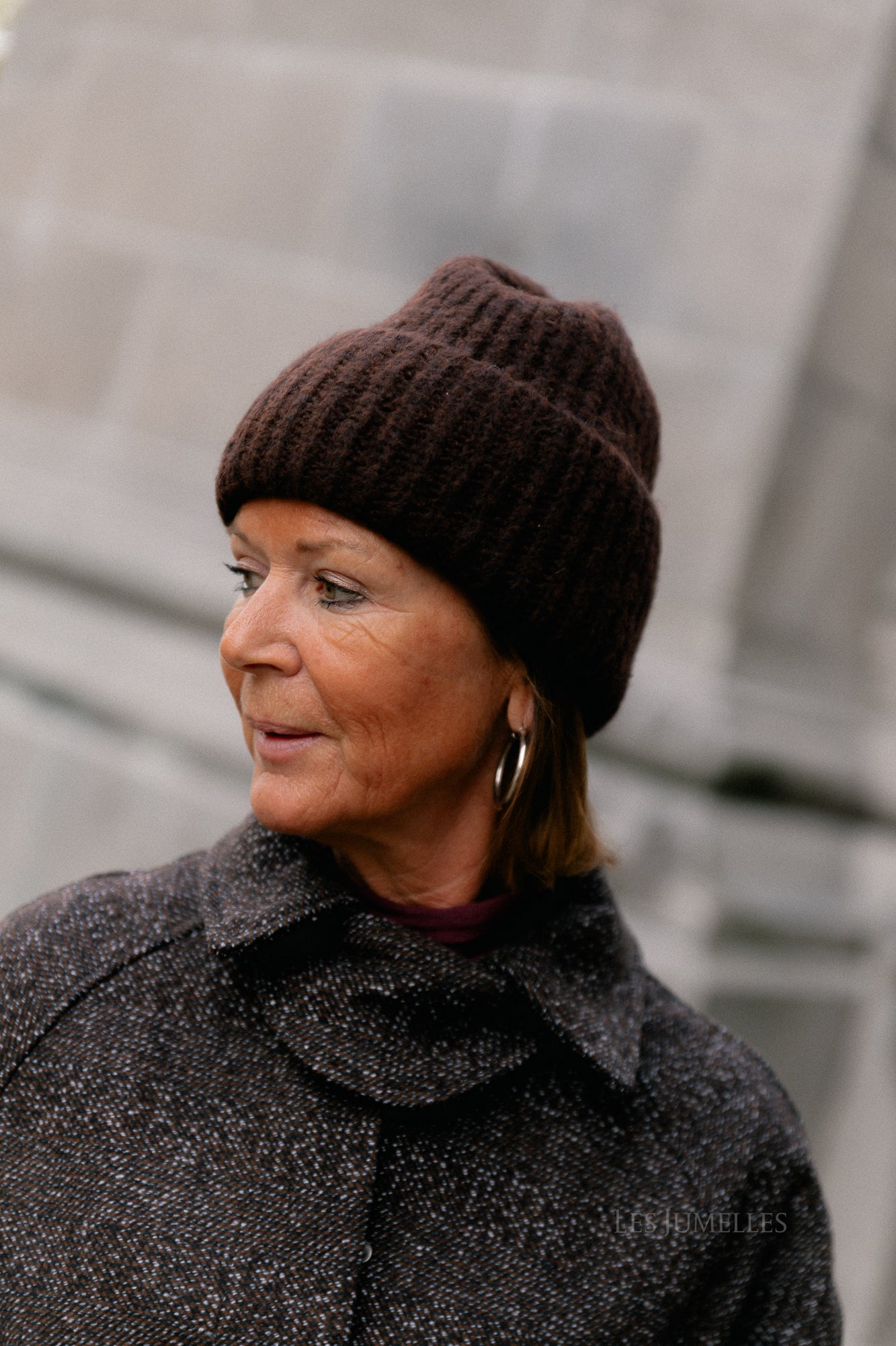 VINara knit beanie coffee bean