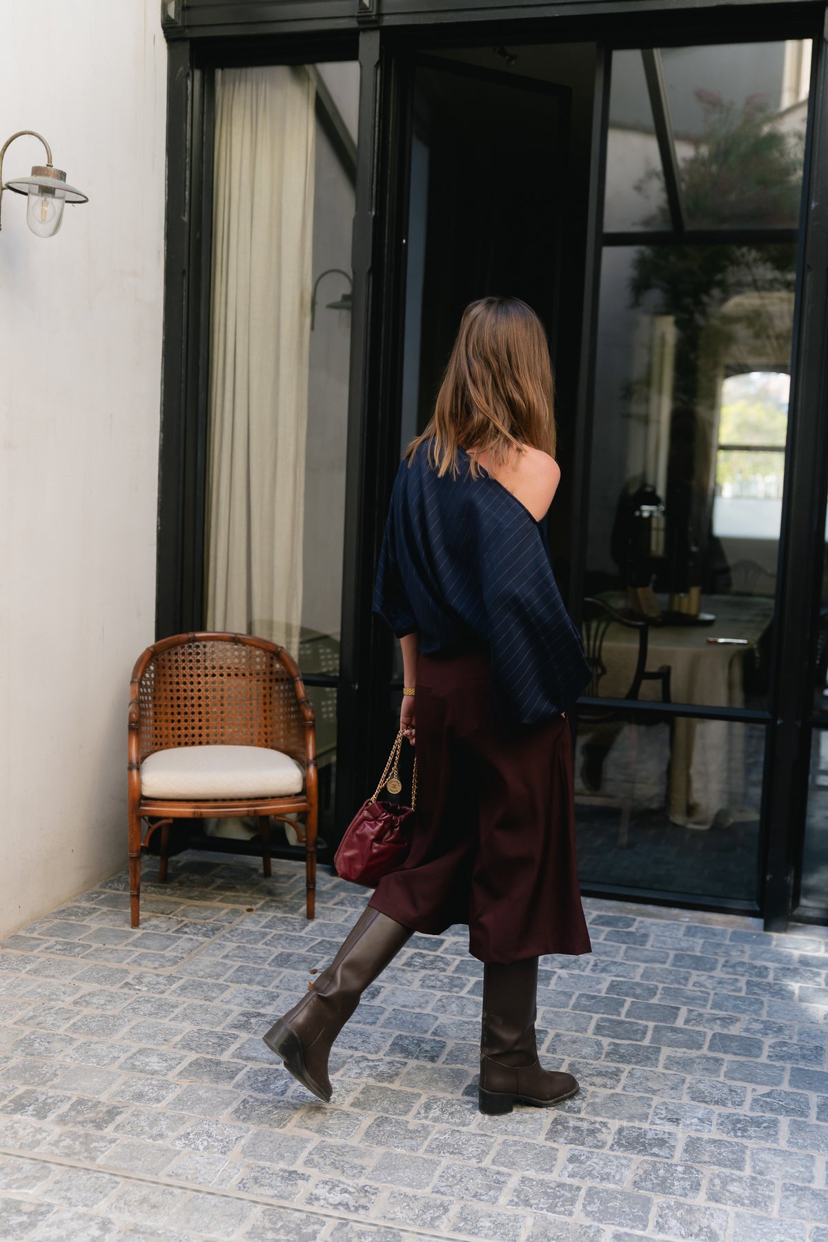 Cosette pinstripe blouse navy