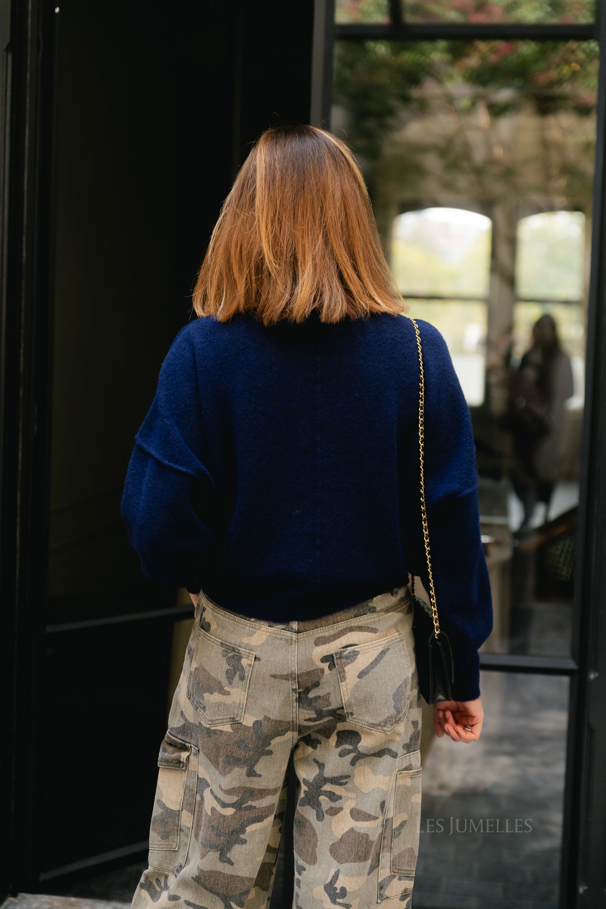 Nova off shoulder sweater navy