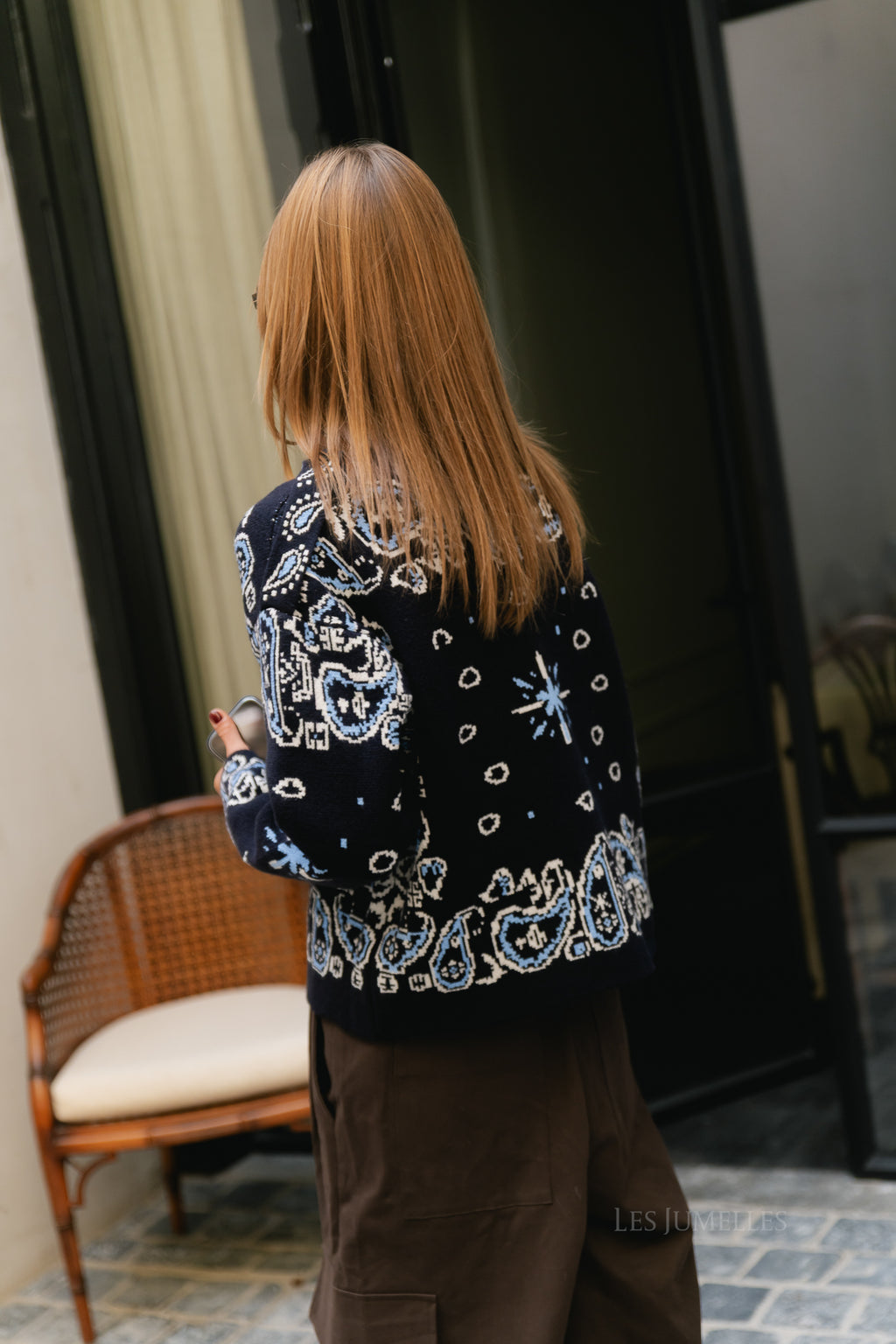Holly LS knitted cardigan navy