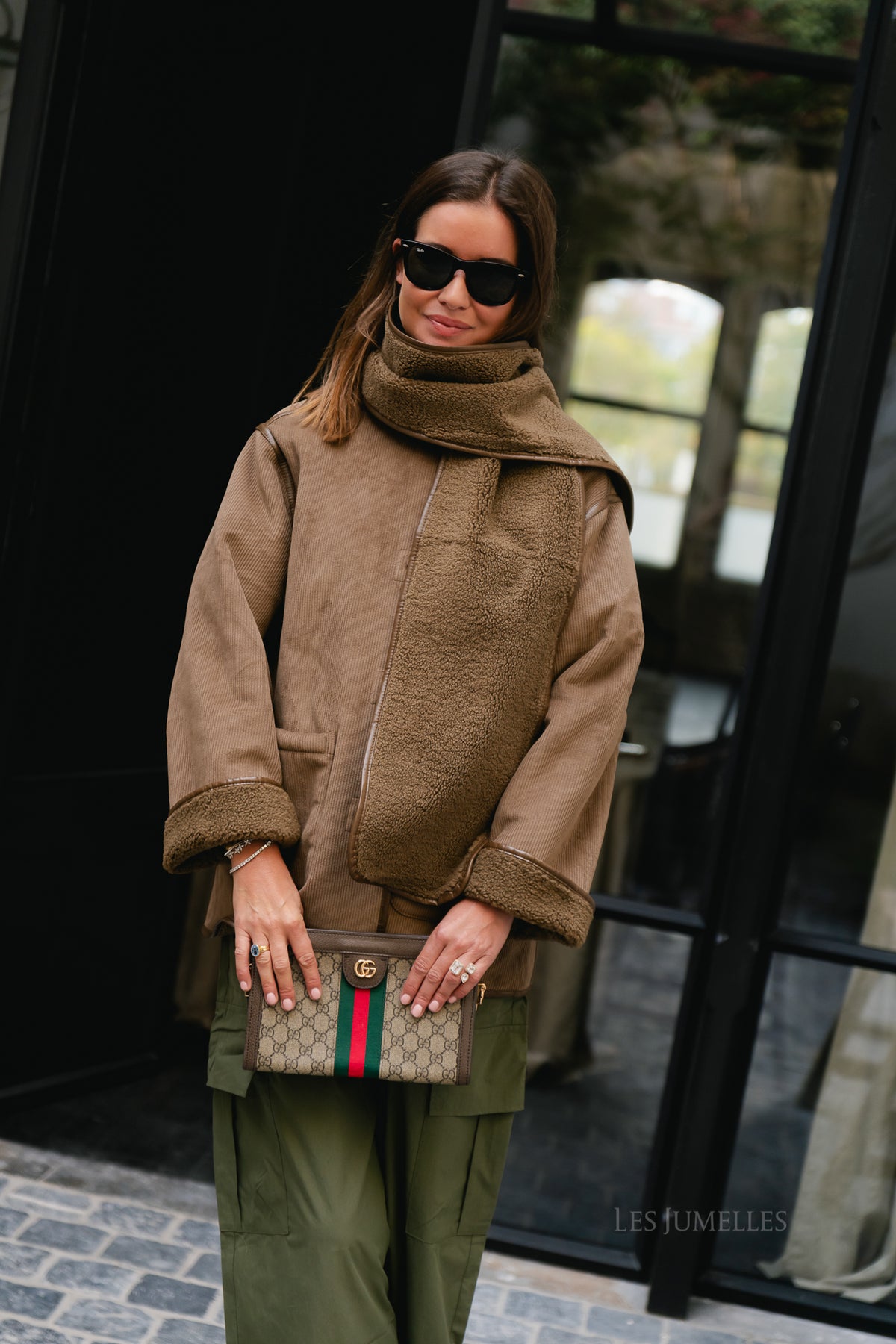 YASOsana LS reversible scarf jacket otter