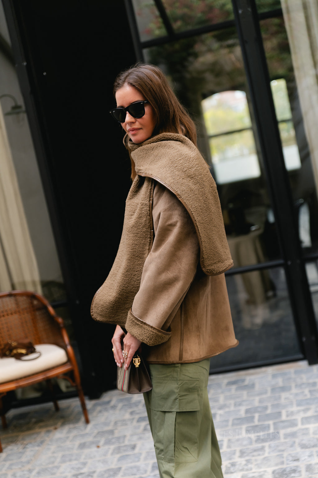 YASOsana LS reversible scarf jacket otter