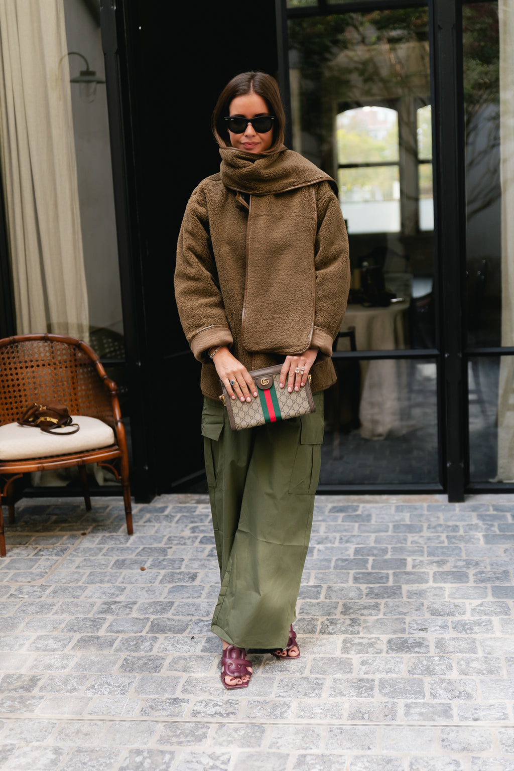 YASOsana LS reversible scarf jacket otter