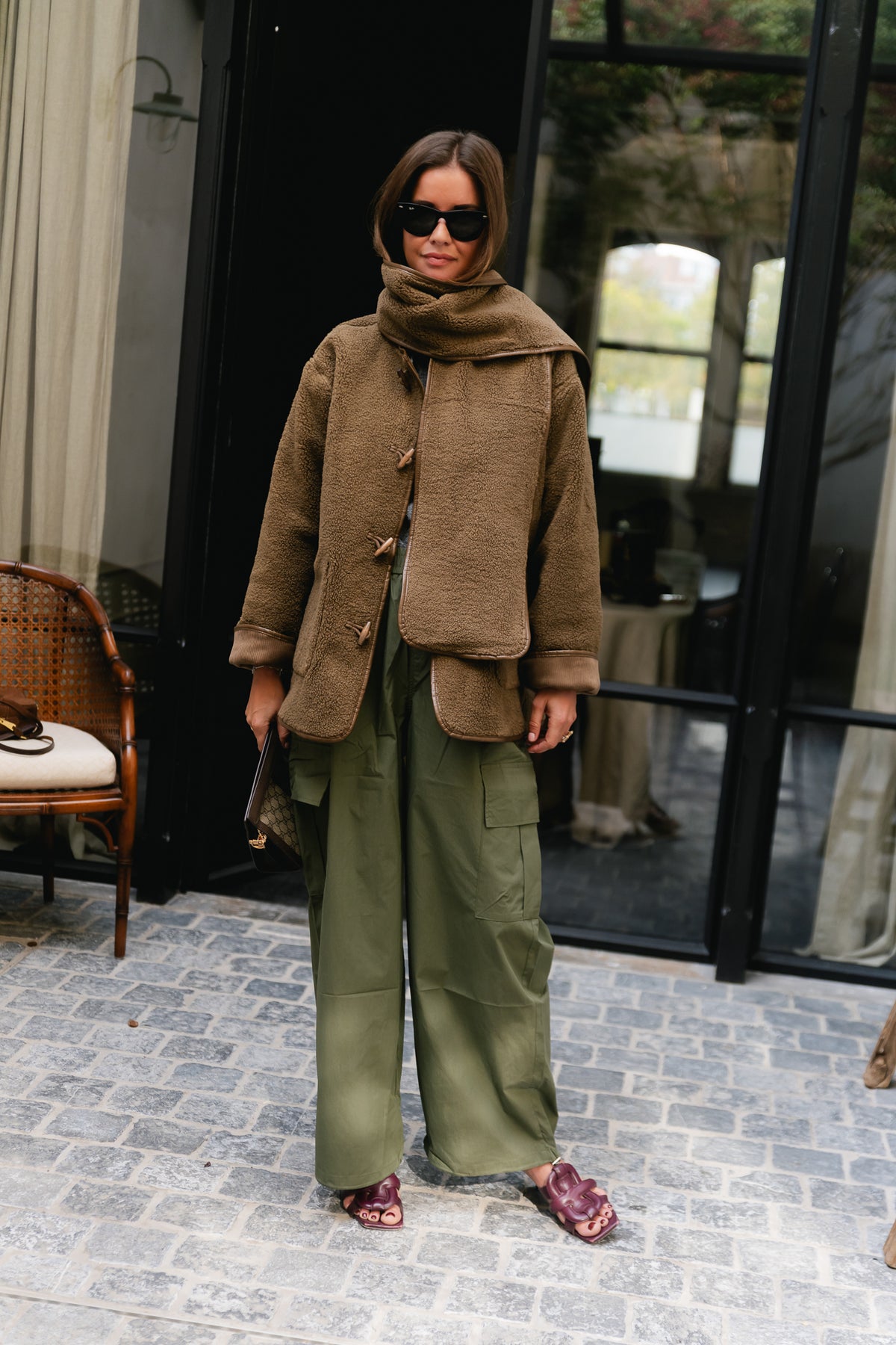 YASOsana LS reversible scarf jacket otter