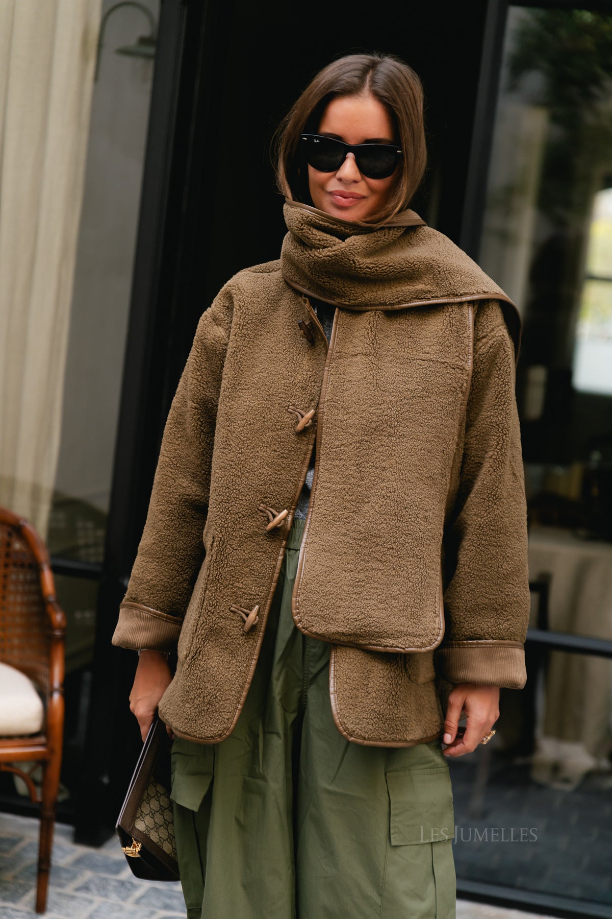 YASOsana LS reversible scarf jacket otter