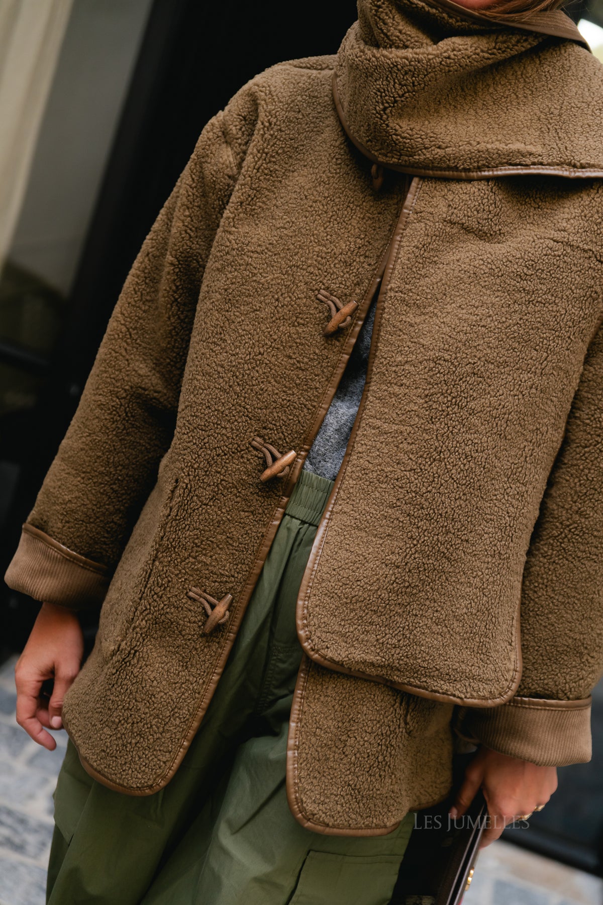 YASOsana LS reversible scarf jacket otter