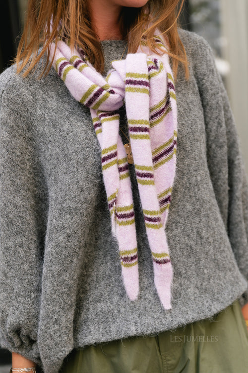 PCErin triangle scarf light lilac/woodbine