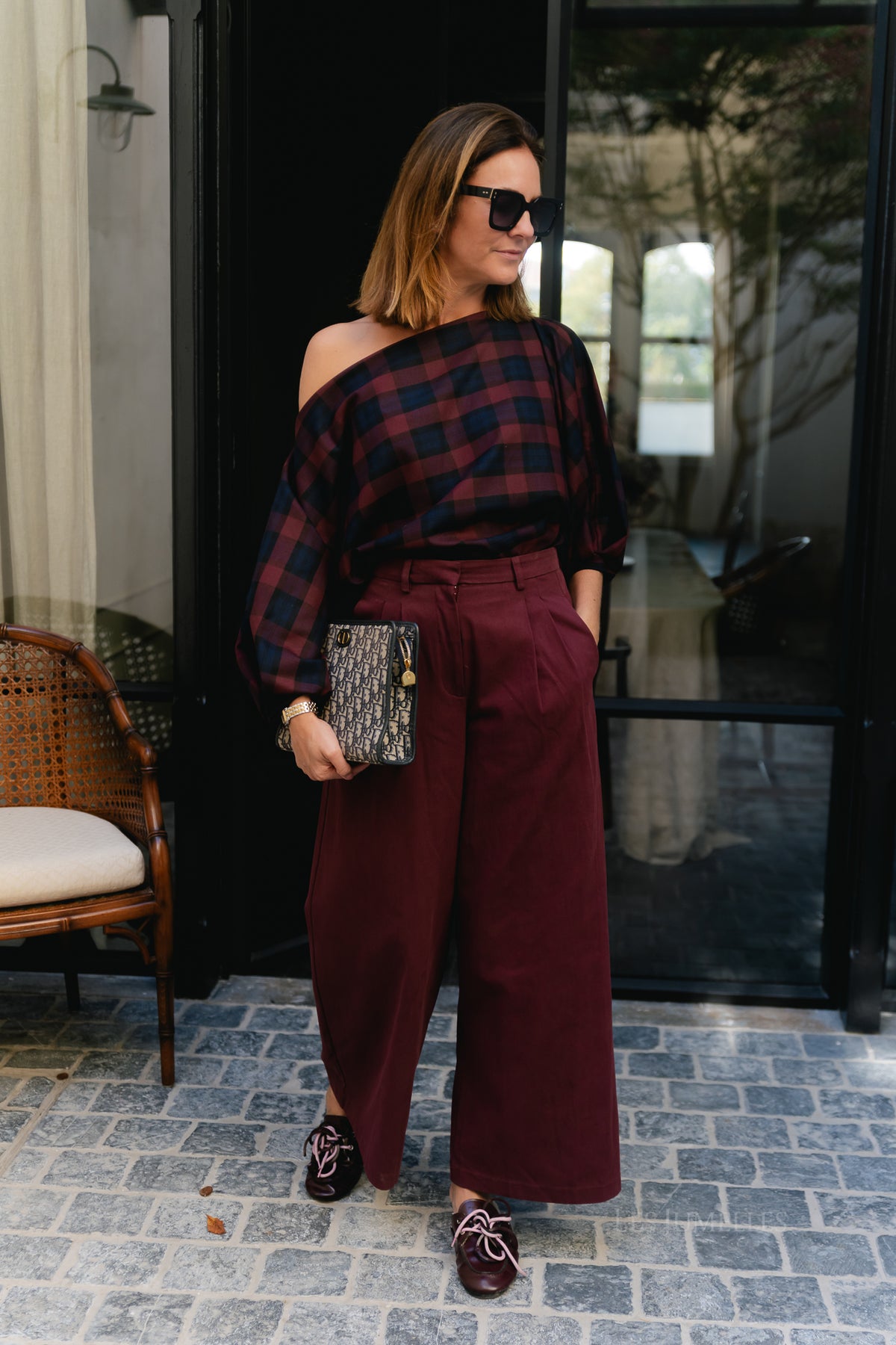 Rose trousers burgundy