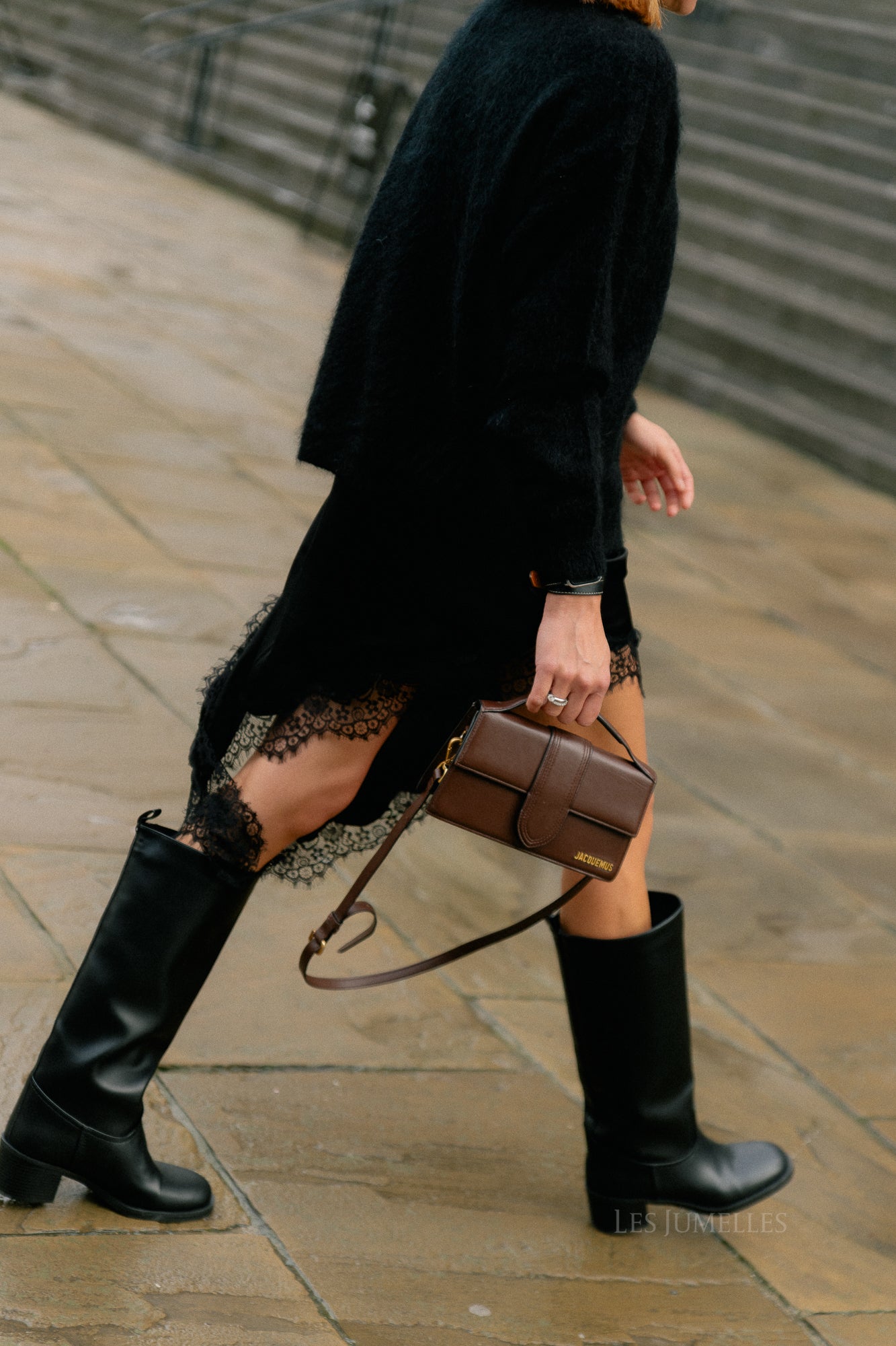 Odette lace skirt black