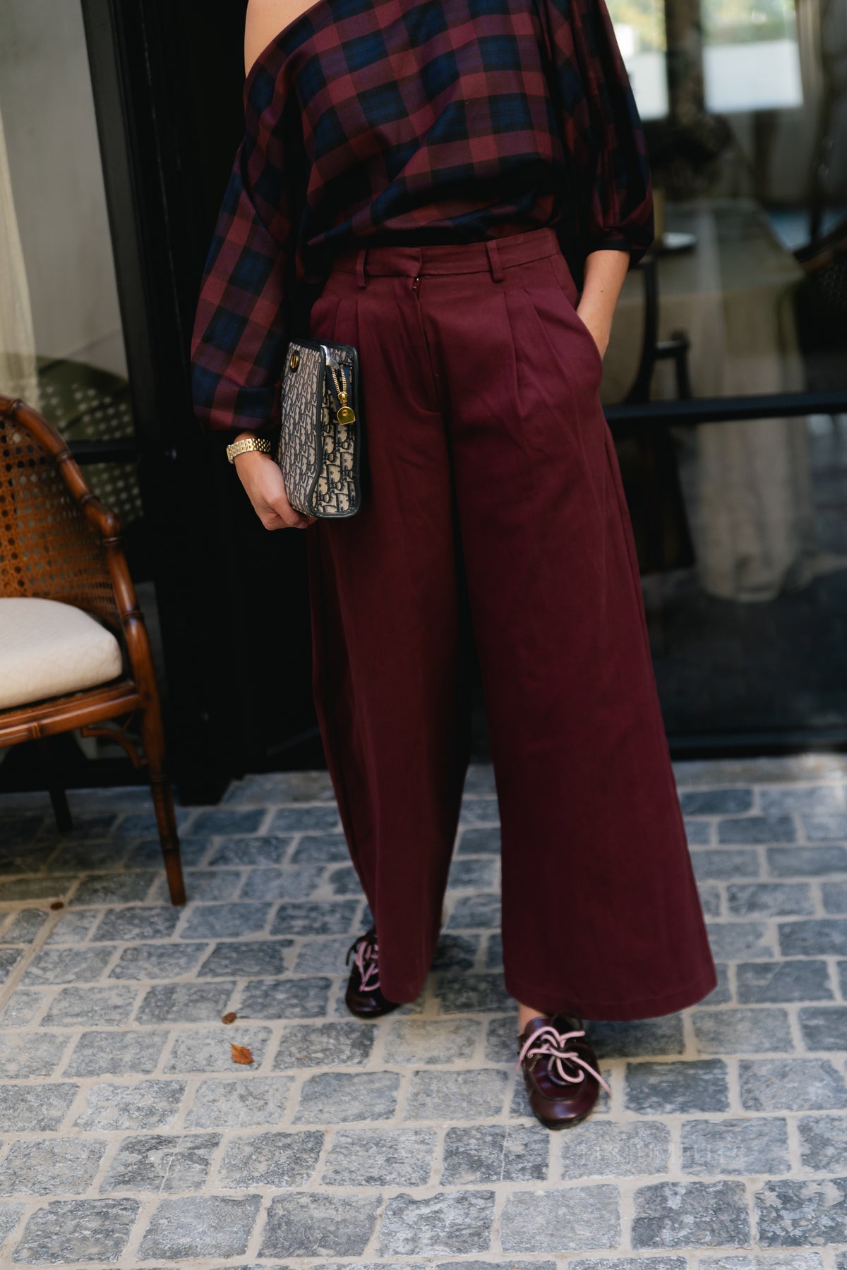 Rose trousers burgundy