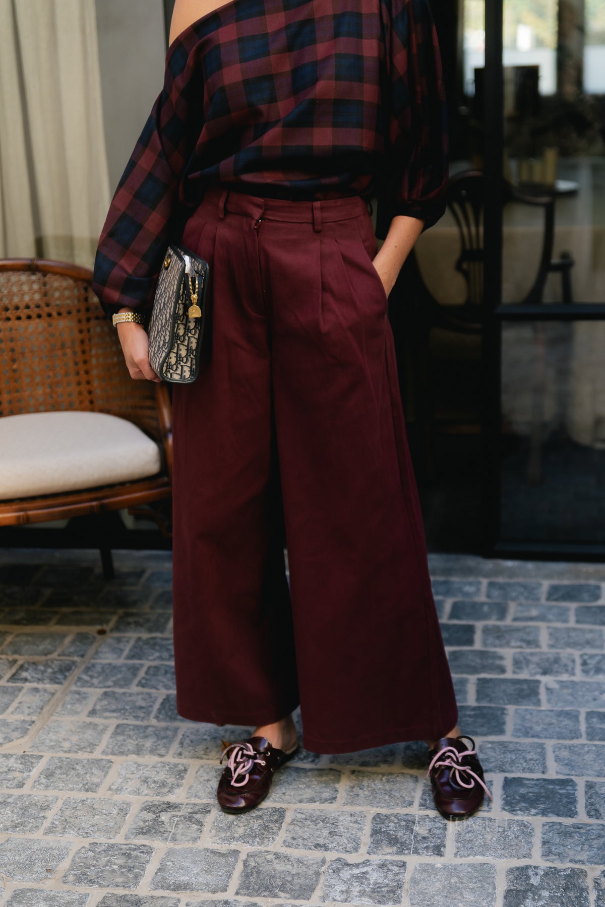 Rose trousers burgundy