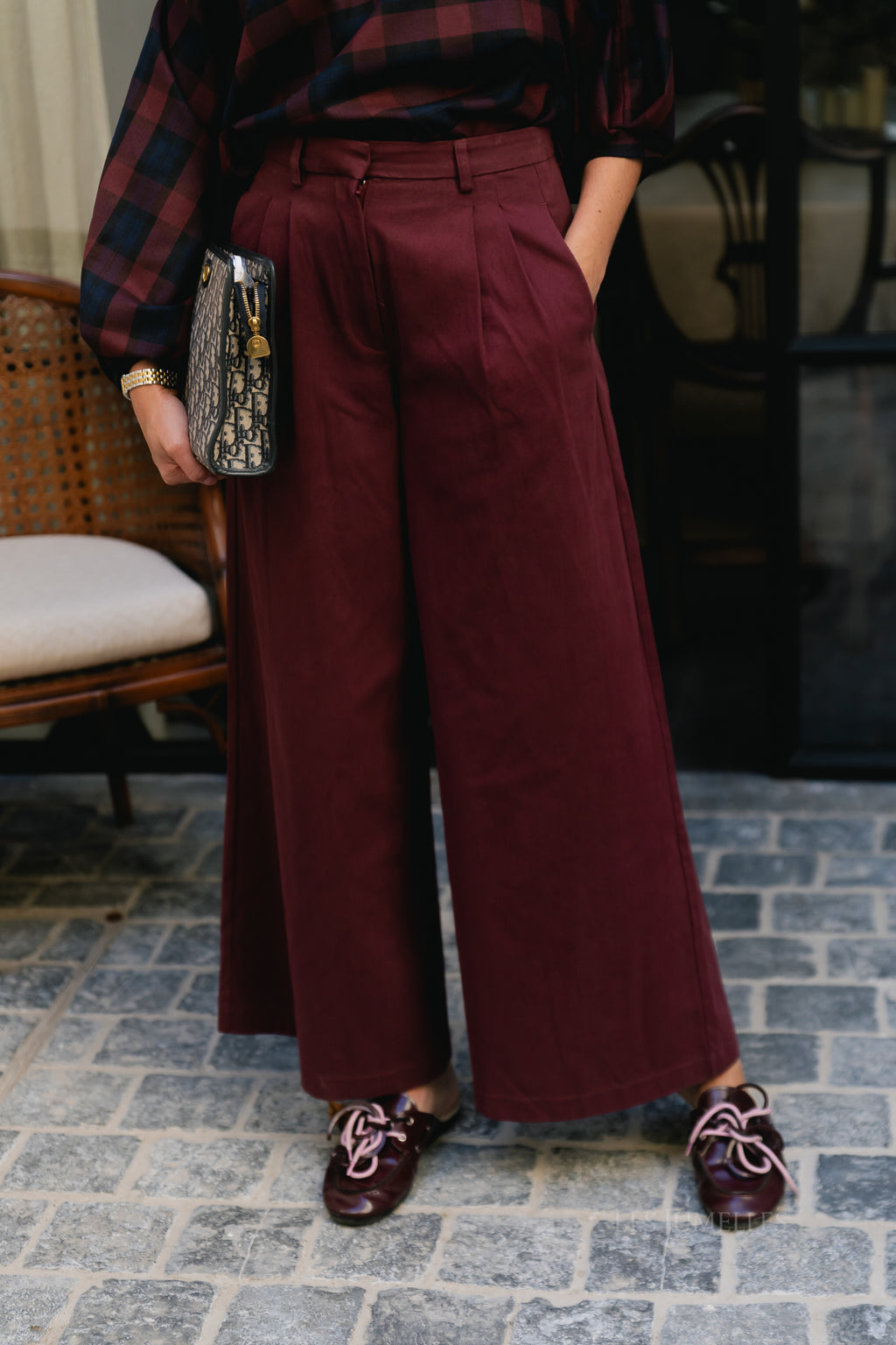 Rose trousers burgundy