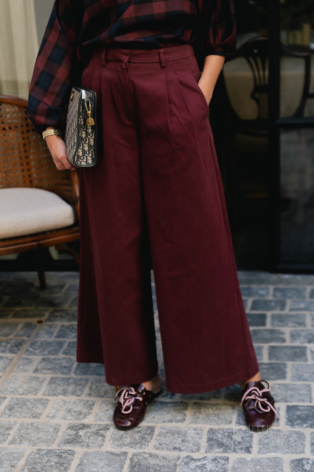 Rose trousers burgundy