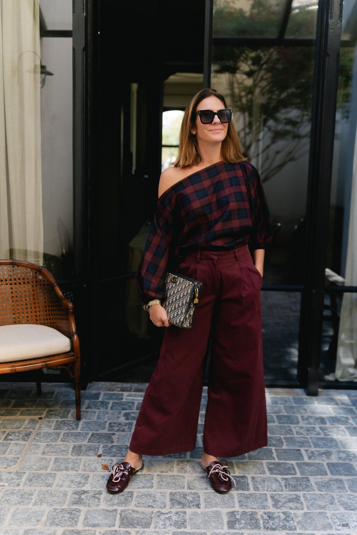 Rose trousers burgundy