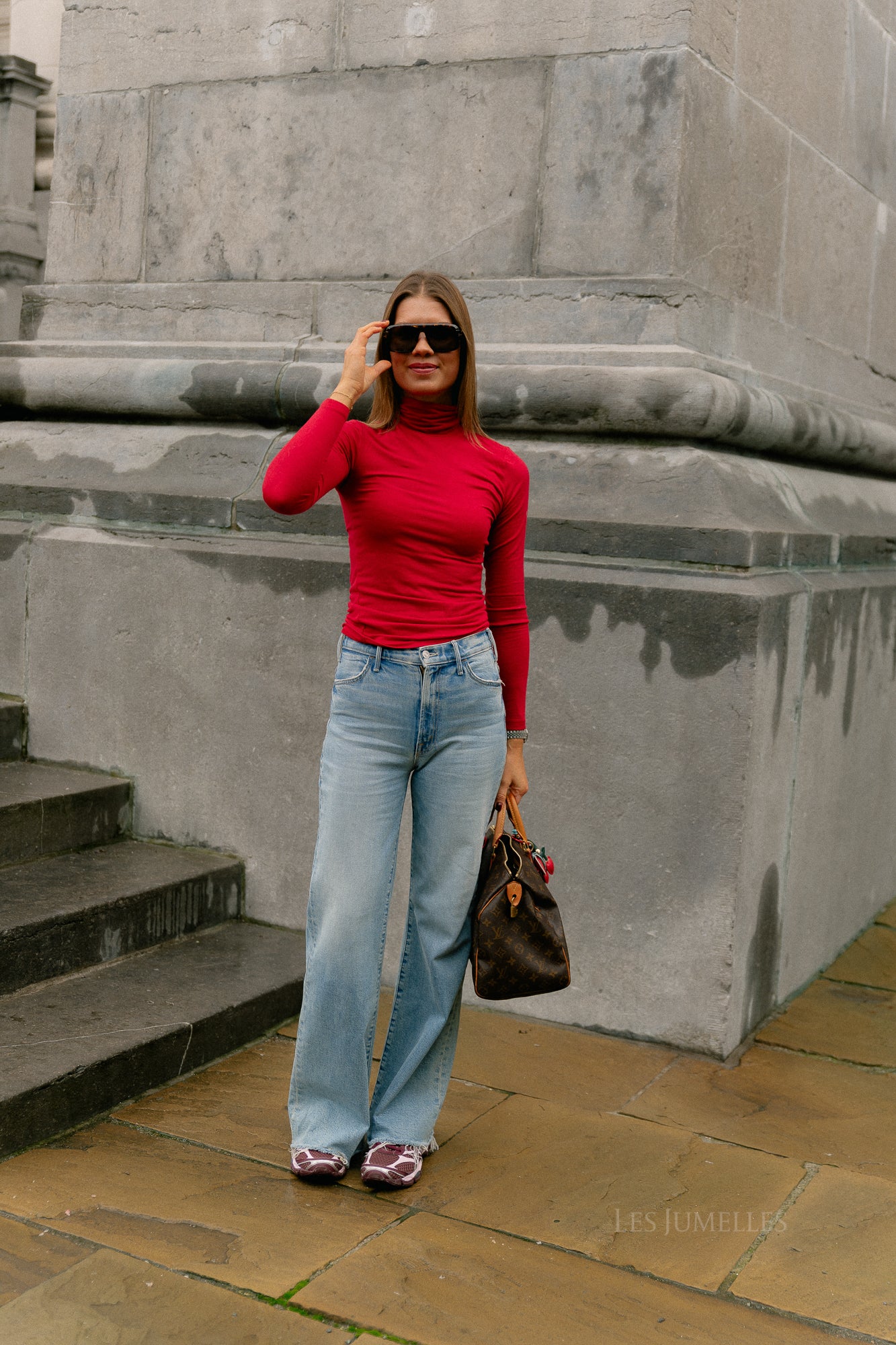YASWoola LS high neck top jester red