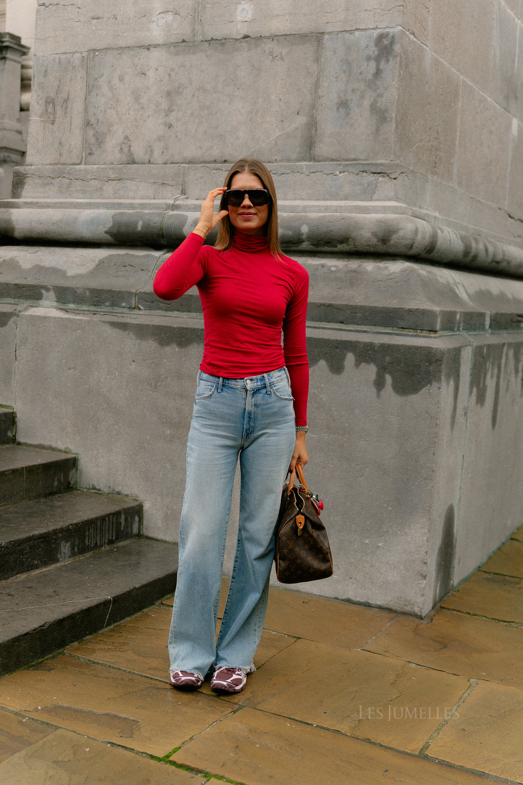 YASWoola LS high neck top jester red