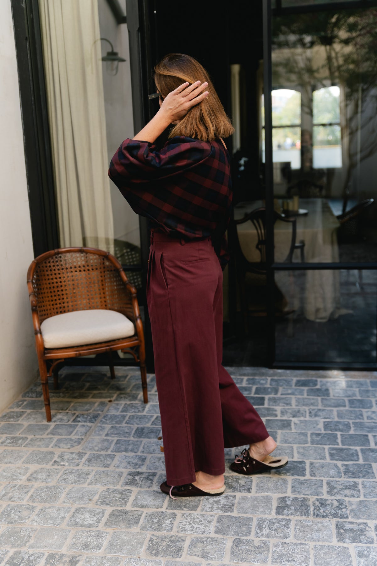 Rose trousers burgundy
