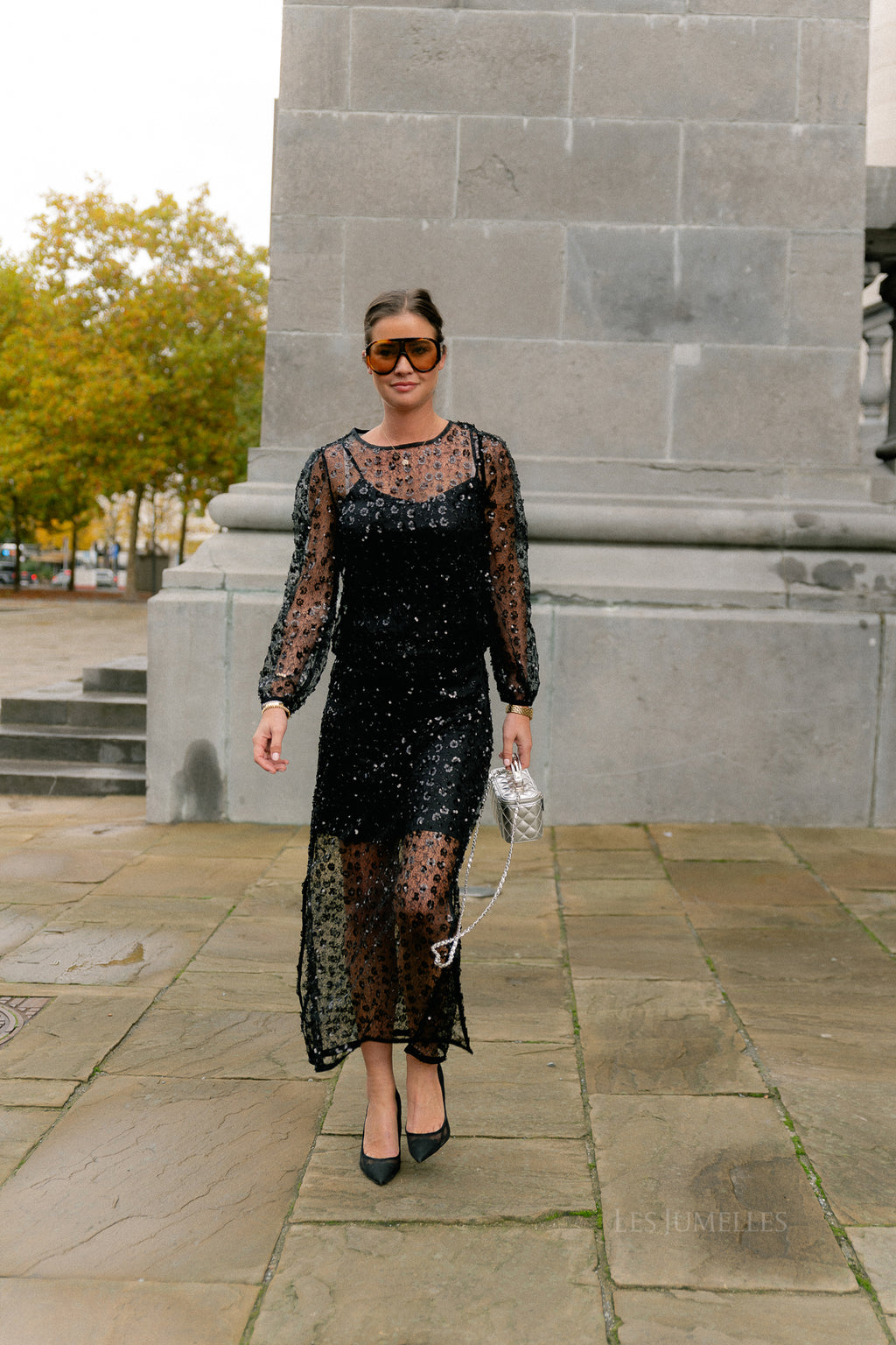 OBJMaisy HW long skirt black