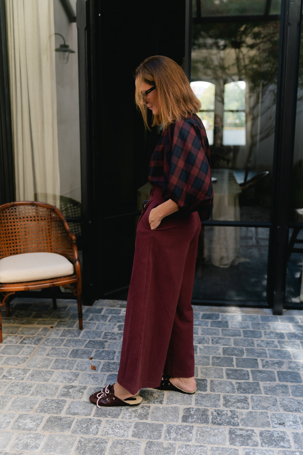 Rose trousers burgundy