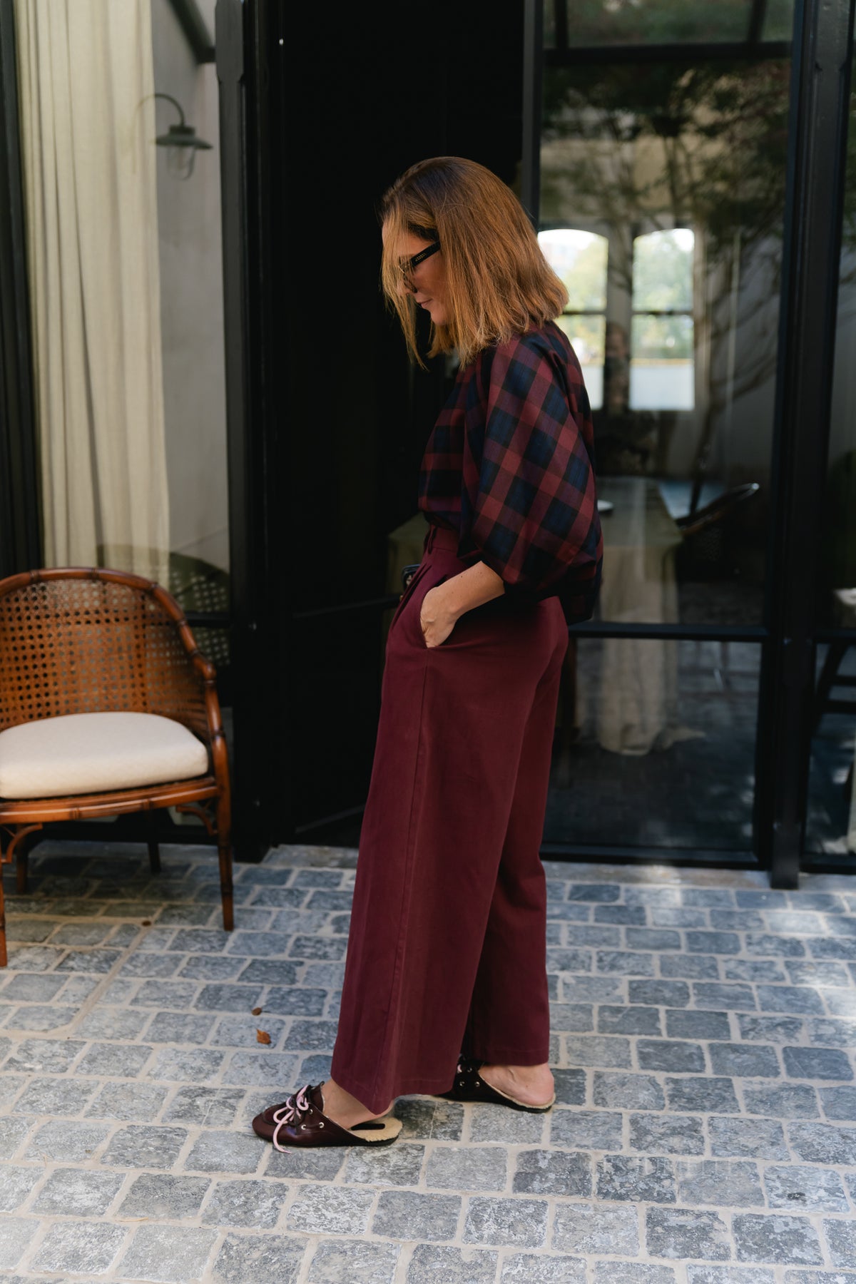 Rose trousers burgundy