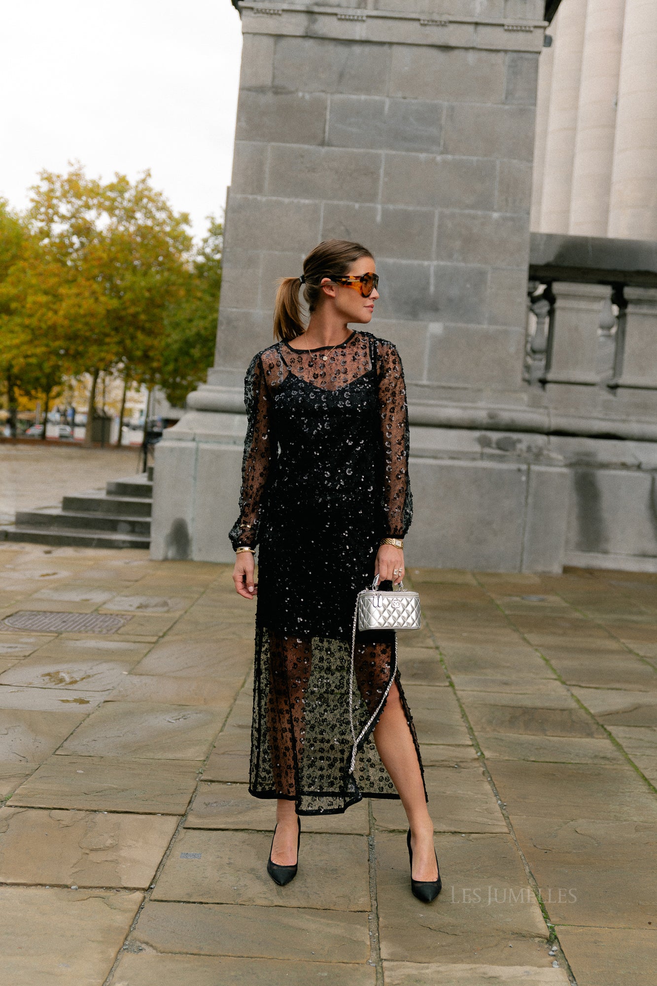 OBJMaisy HW long skirt black