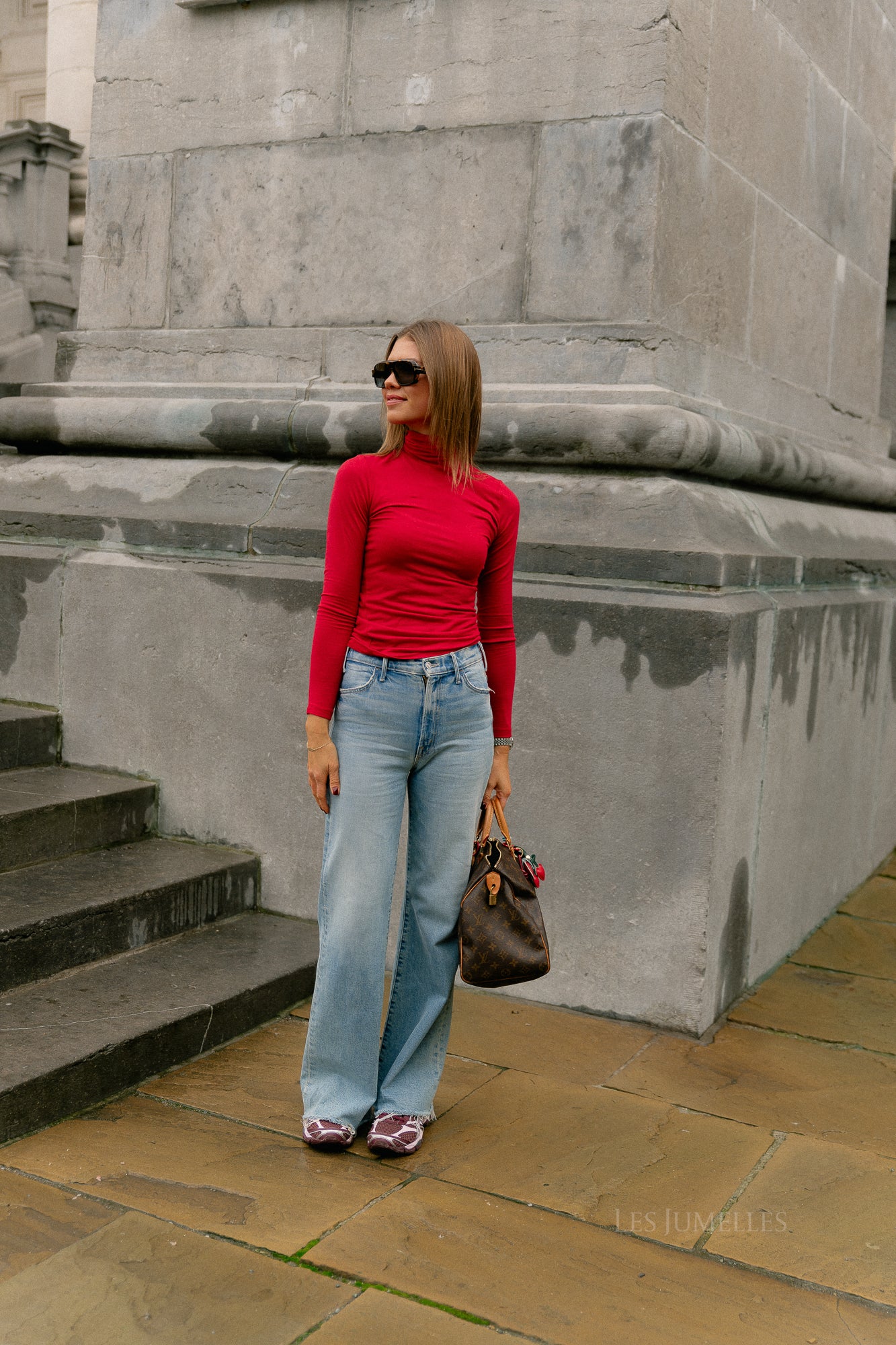 YASWoola LS high neck top jester red