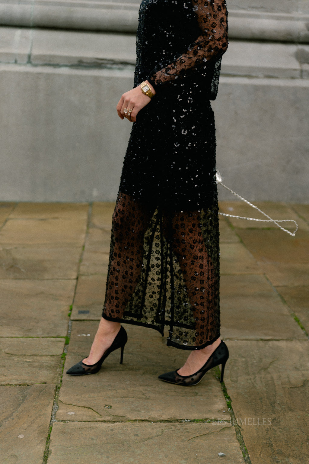 OBJMaisy HW long skirt black