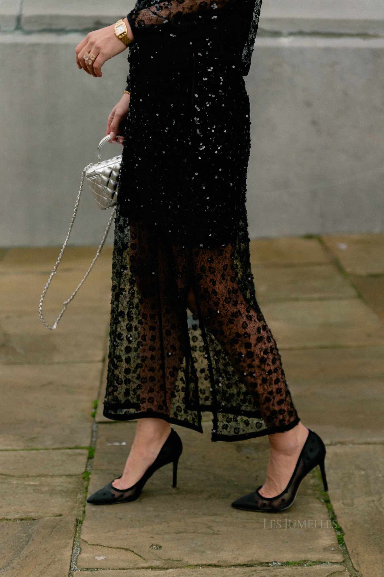 OBJMaisy HW long skirt black