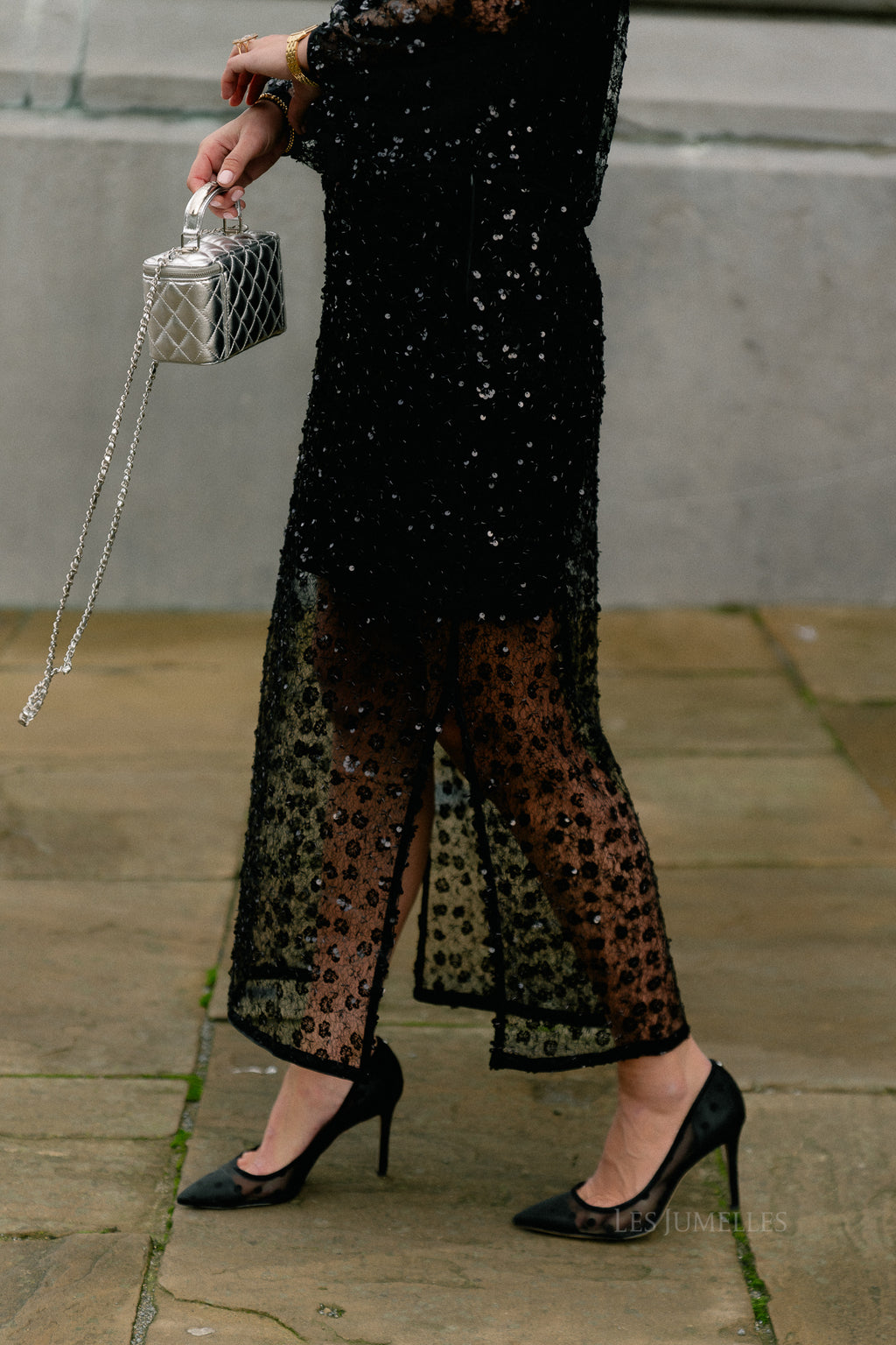 OBJMaisy HW long skirt black