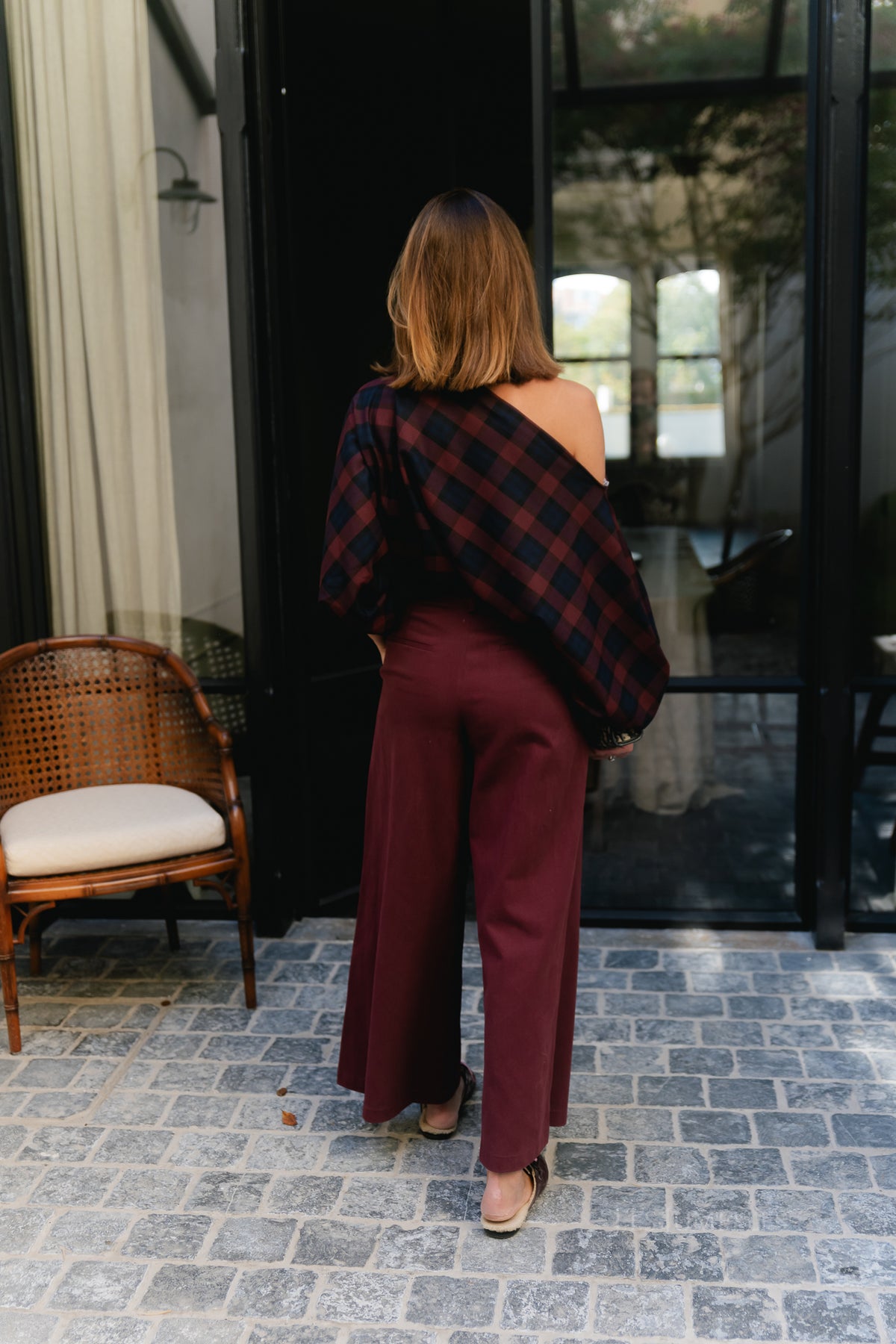 Rose trousers burgundy