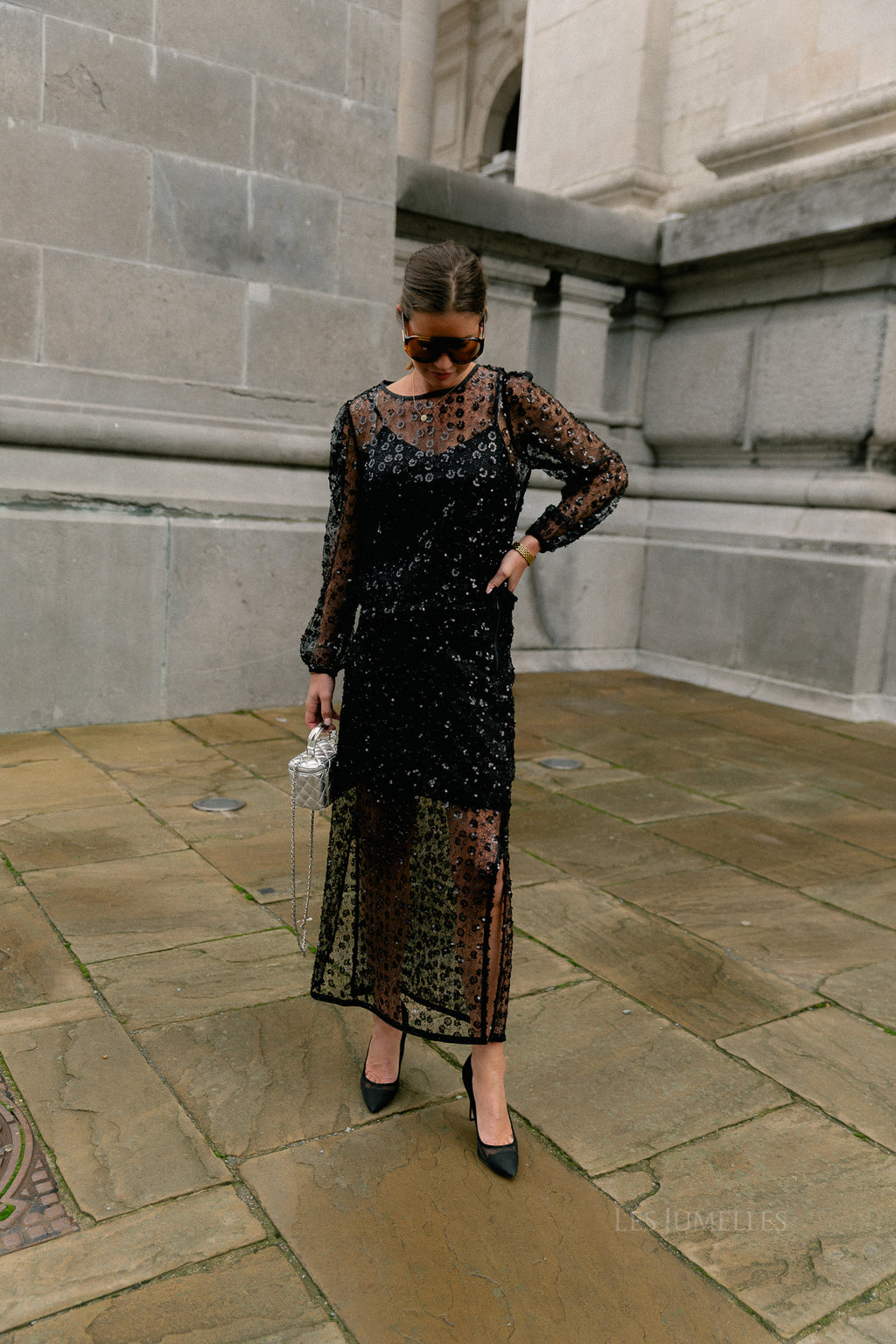 OBJMaisy HW long skirt black