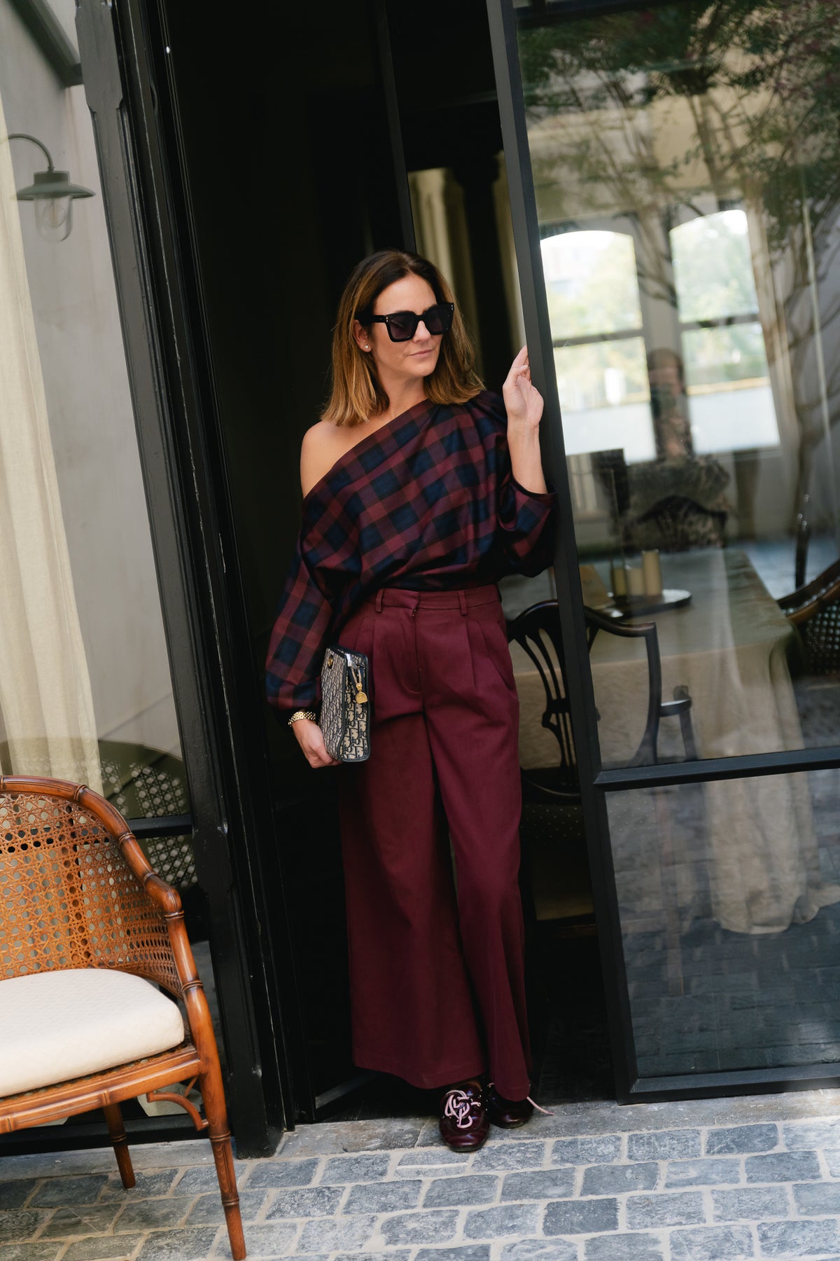 Rose trousers burgundy