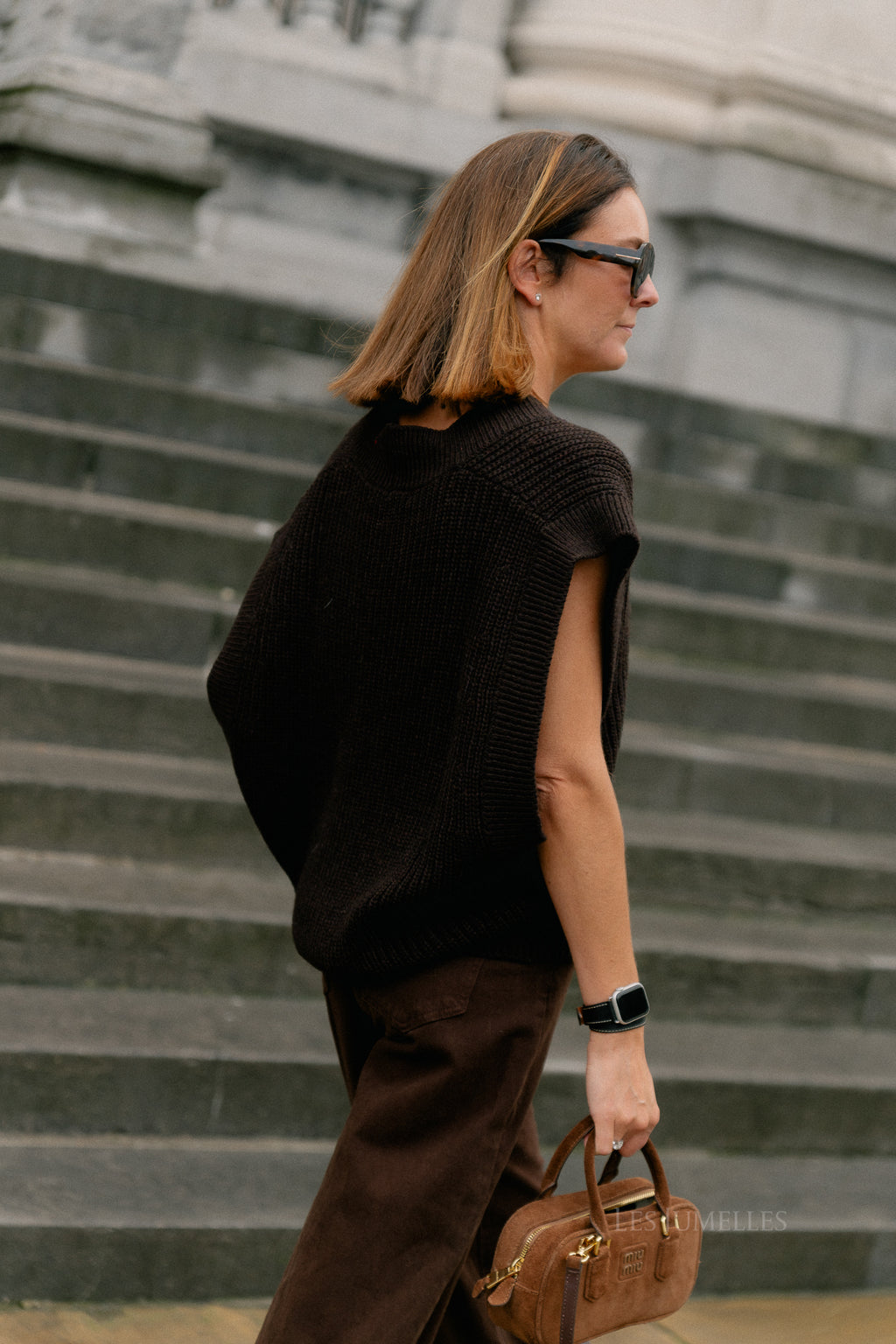 Félicia SS gilet hot chocolate