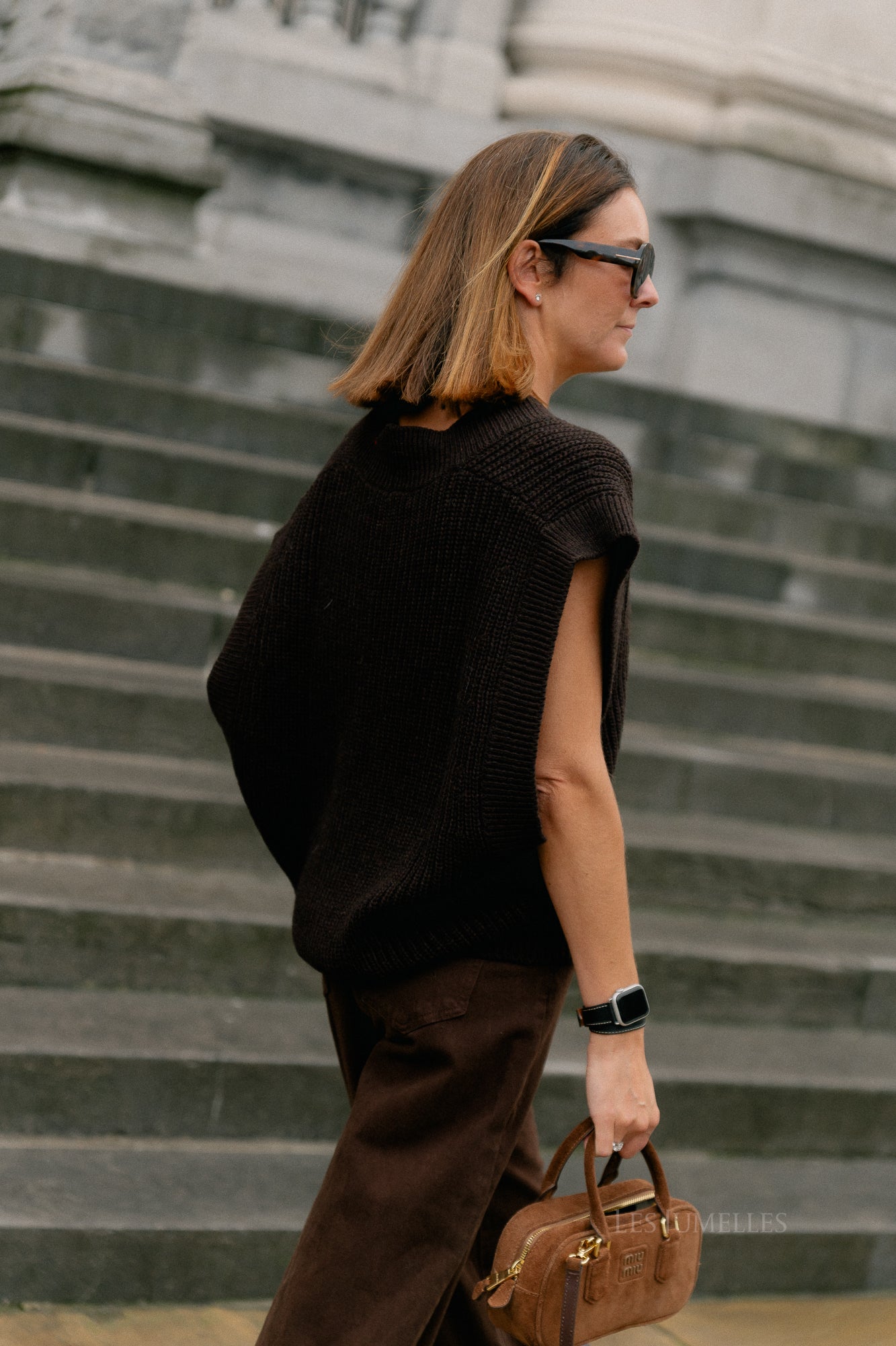 Félicia SS gilet hot chocolate