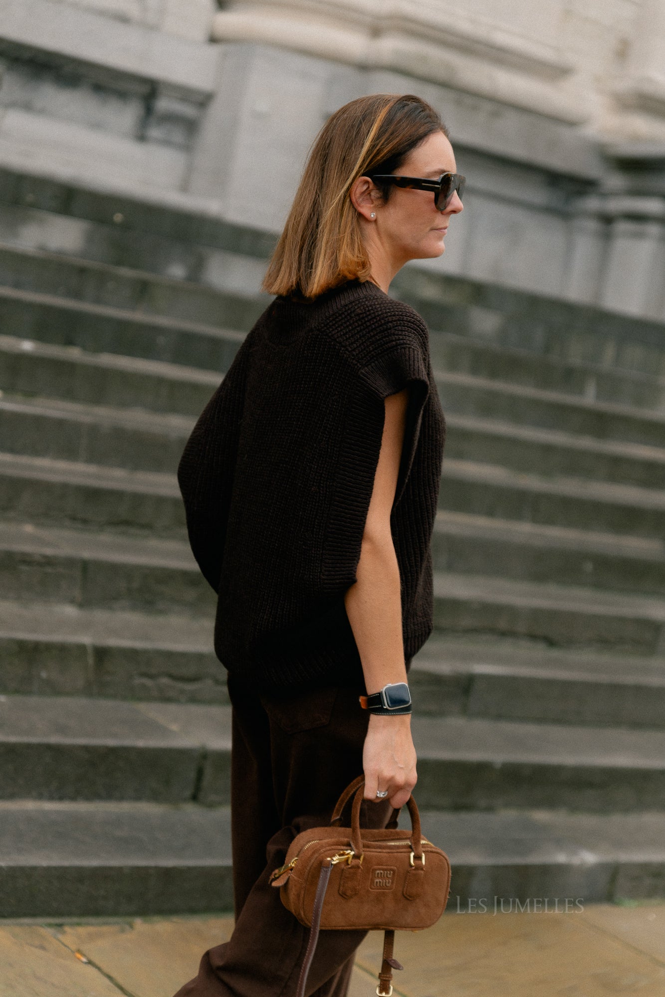 Félicia SS gilet hot chocolate
