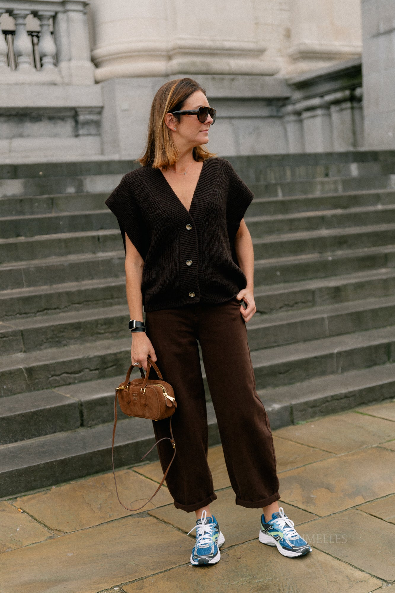 Félicia SS gilet hot chocolate