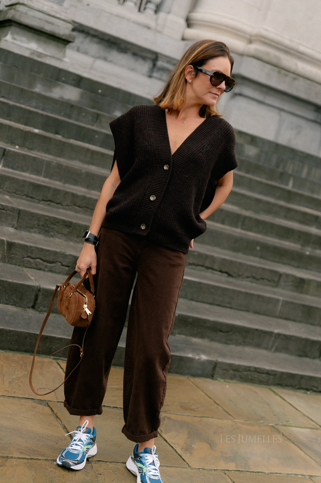 Félicia SS gilet hot chocolate