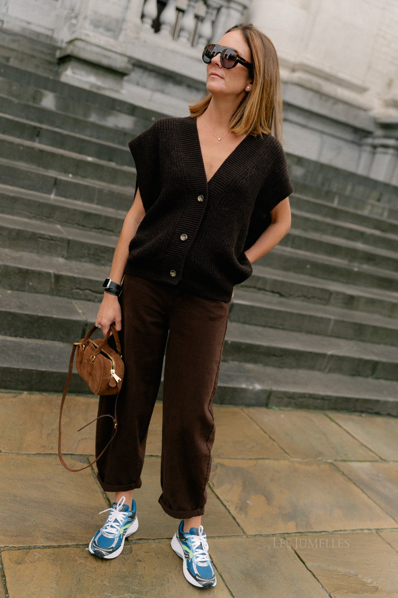 Félicia SS gilet hot chocolate