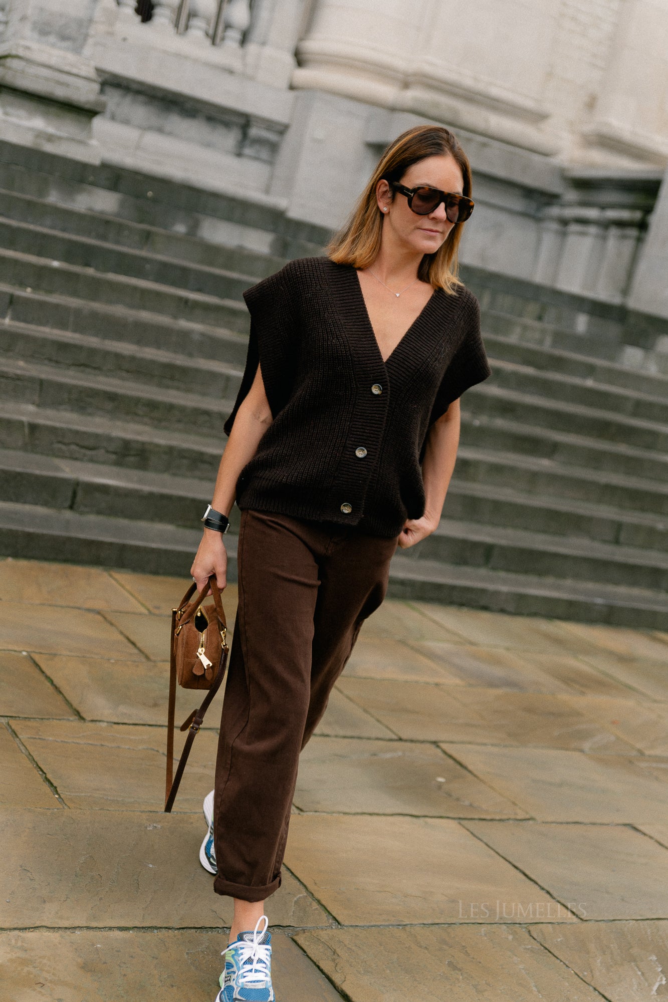 Félicia SS gilet hot chocolate